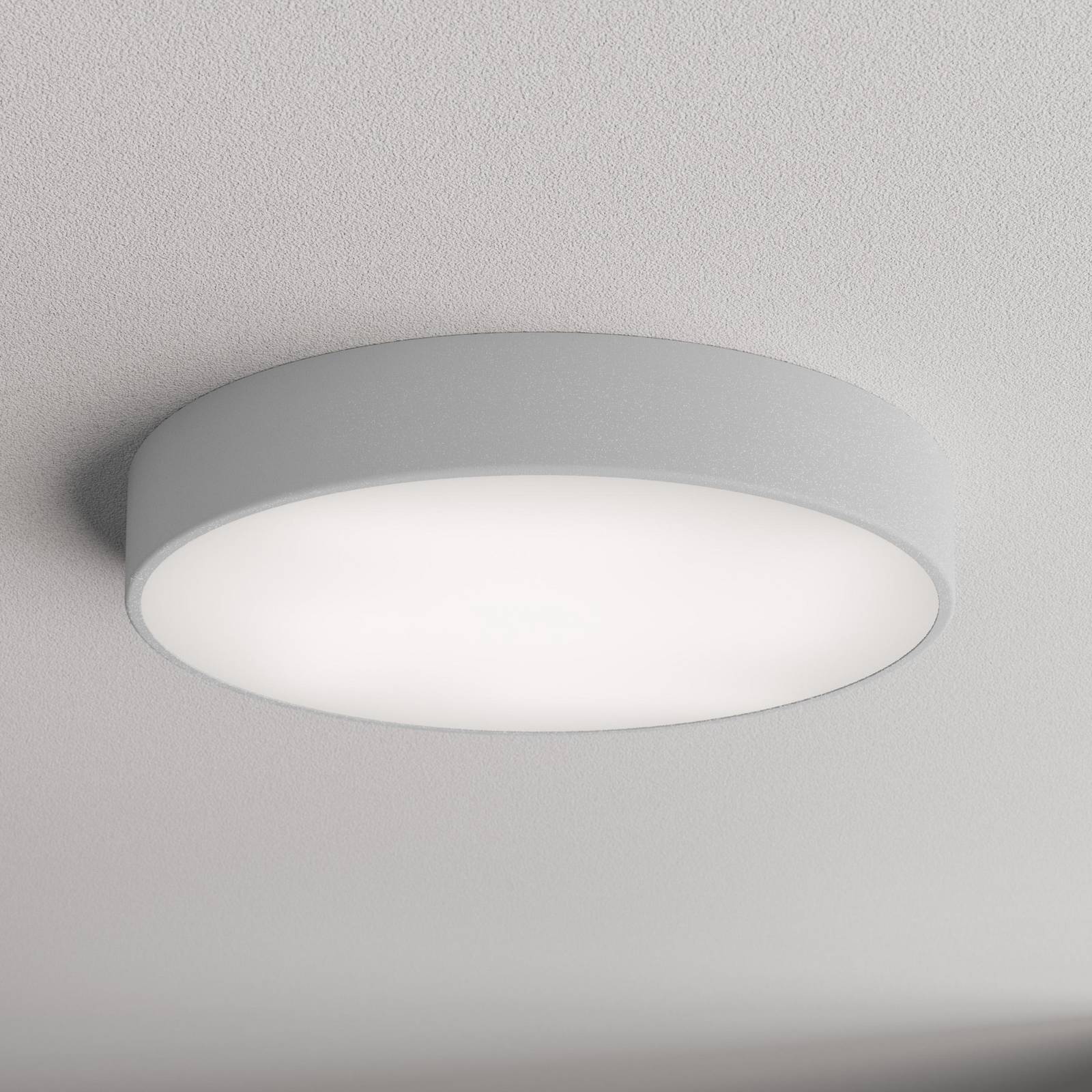 Deckenlampe Cleo 500, grau, Sensor, IP54, Ø 50 cm, Metall günstig online kaufen