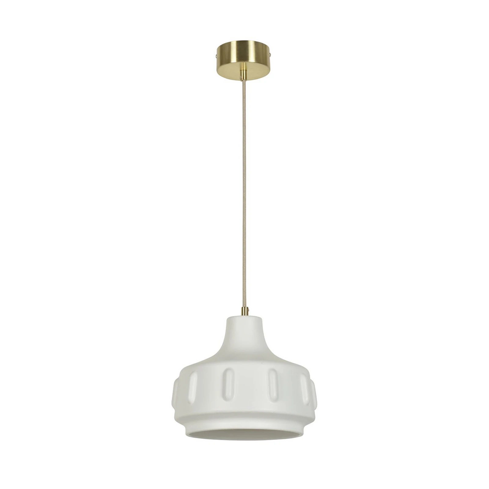 MARKET SET Pendellampe Jimmy, Ø 25 cm, weiß, Keramik