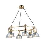Mago chandelier, gold, 6-bulb
