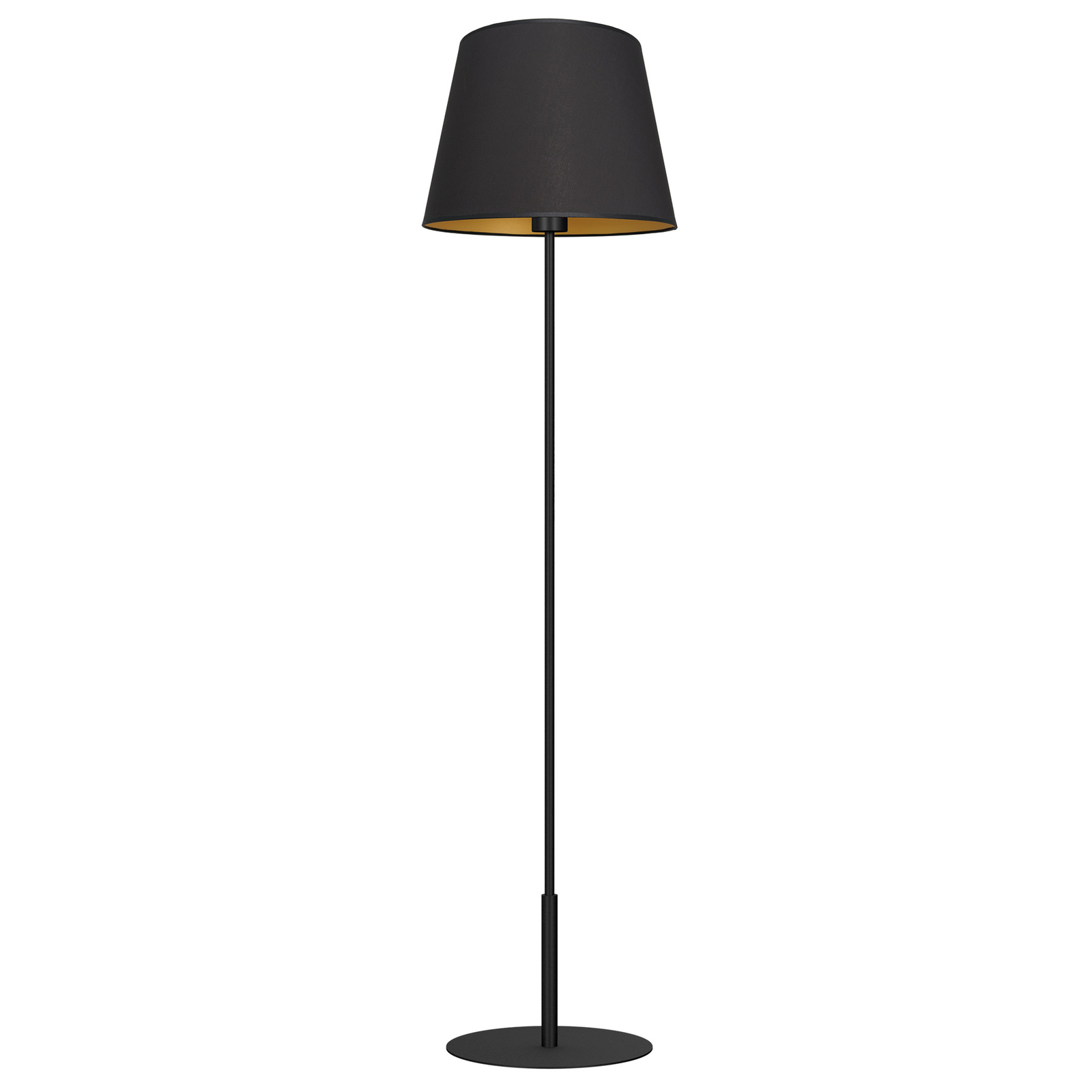 Lampa stojąca Soho, stożkowa, prosta czarna/złota