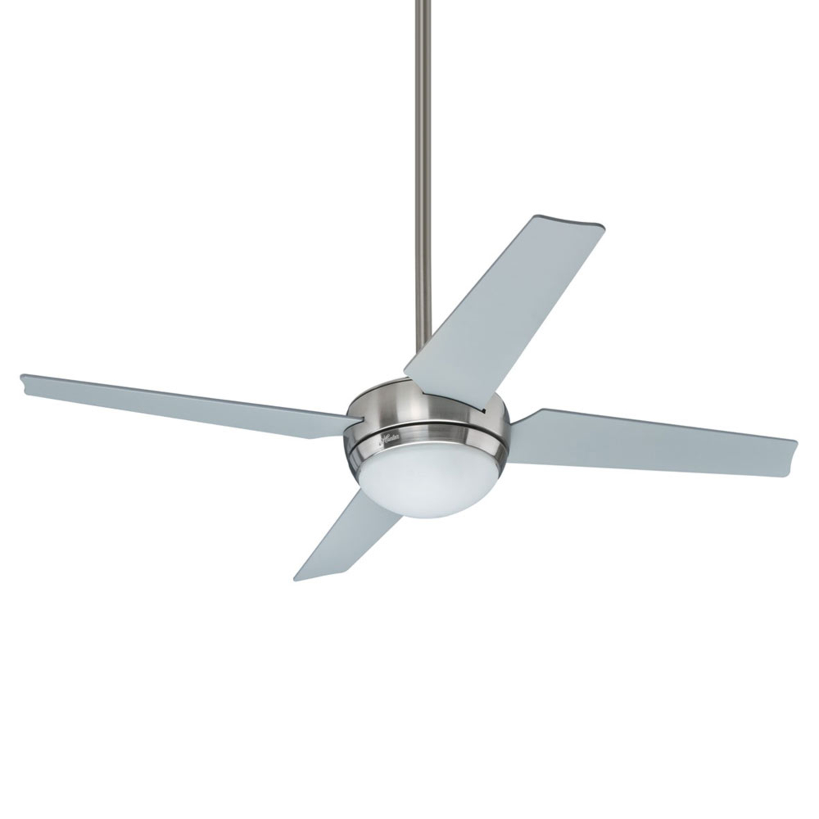 Hunter Sonic fan with light, grey blades, for Living / Dining Room, metal, plastic, E27, 20 W, energy efficiency: A++, H: 31 cm