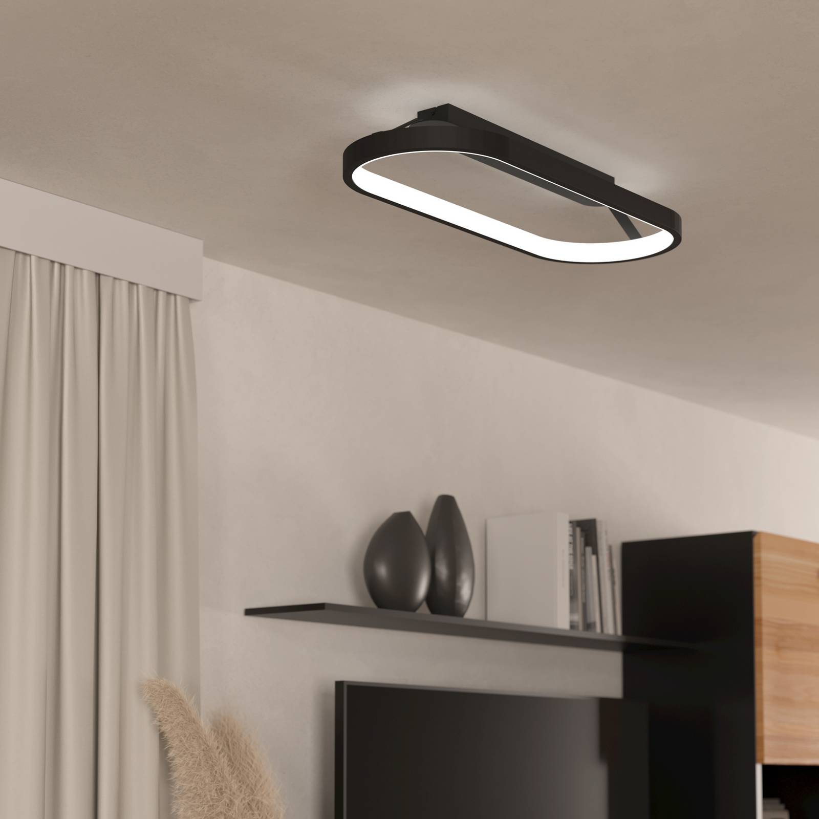 EGLO LED plafondlamp Codriales in zwart