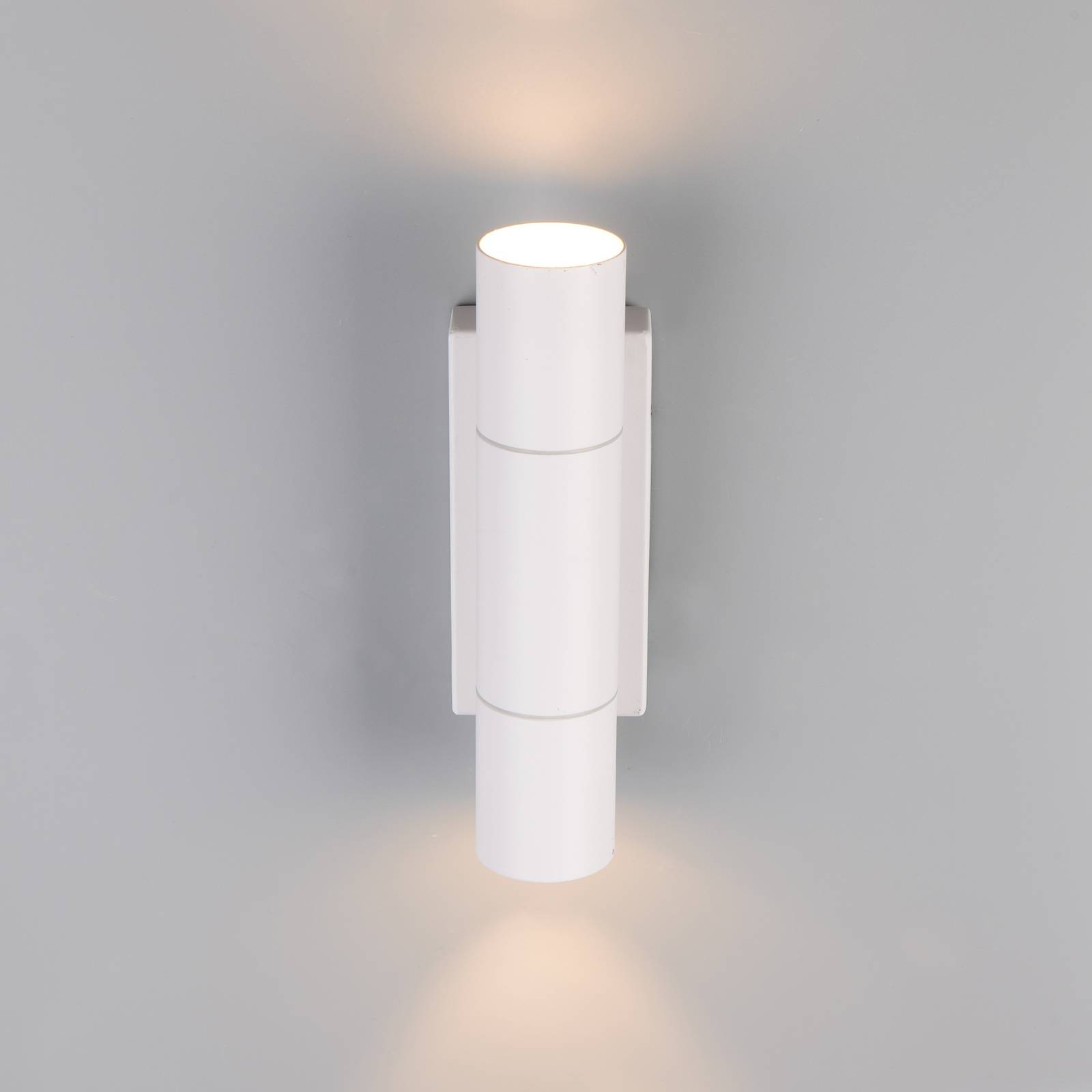 Trio Lighting Buitenwandlamp Yamuna, mat wit, hoogte 23 cm, metaal, IP65
