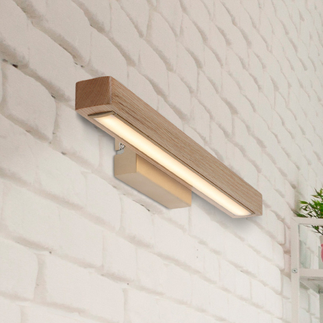 LED-Wandleuchte Rovere aus kanadischer Eiche