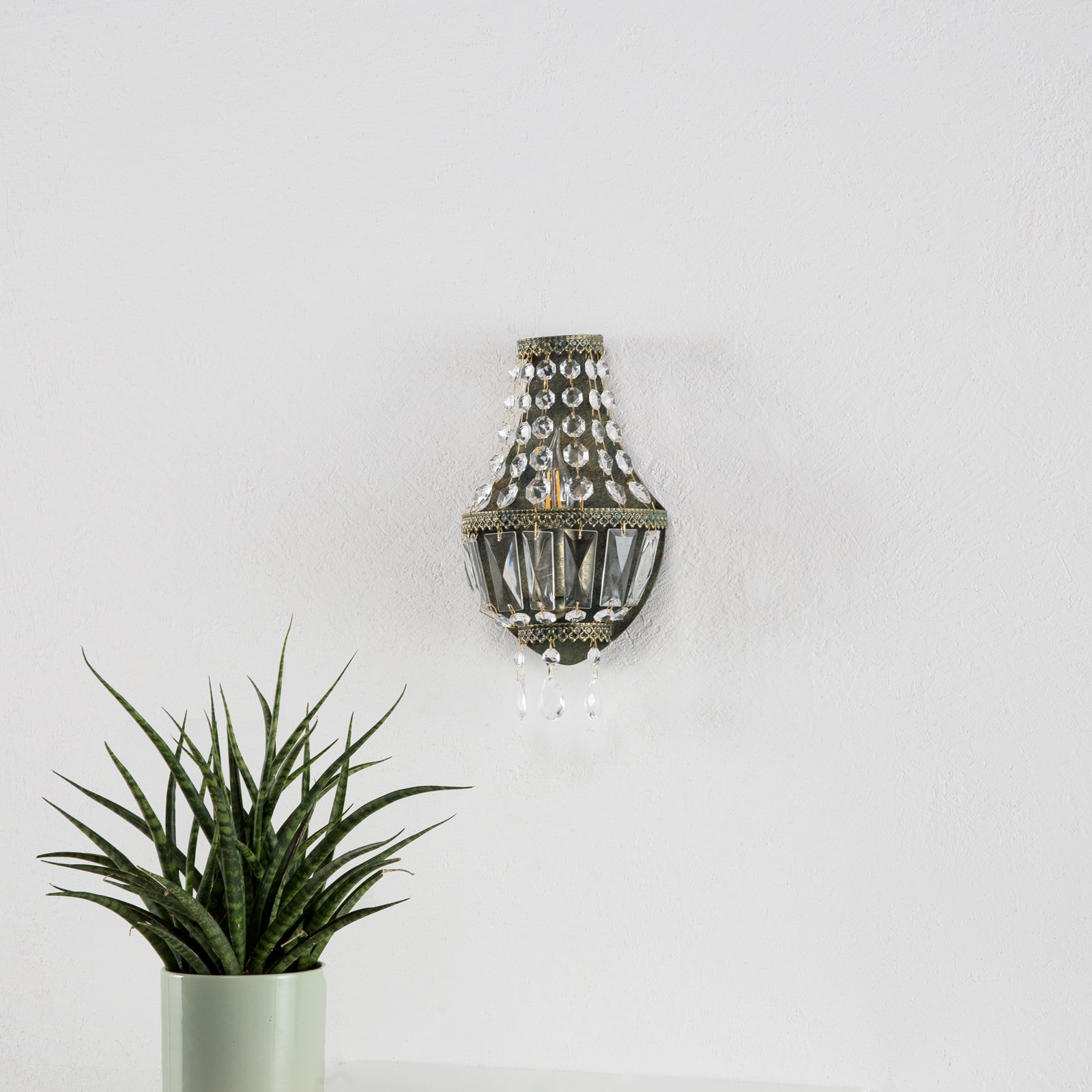 Crystal wall light CUPOLA