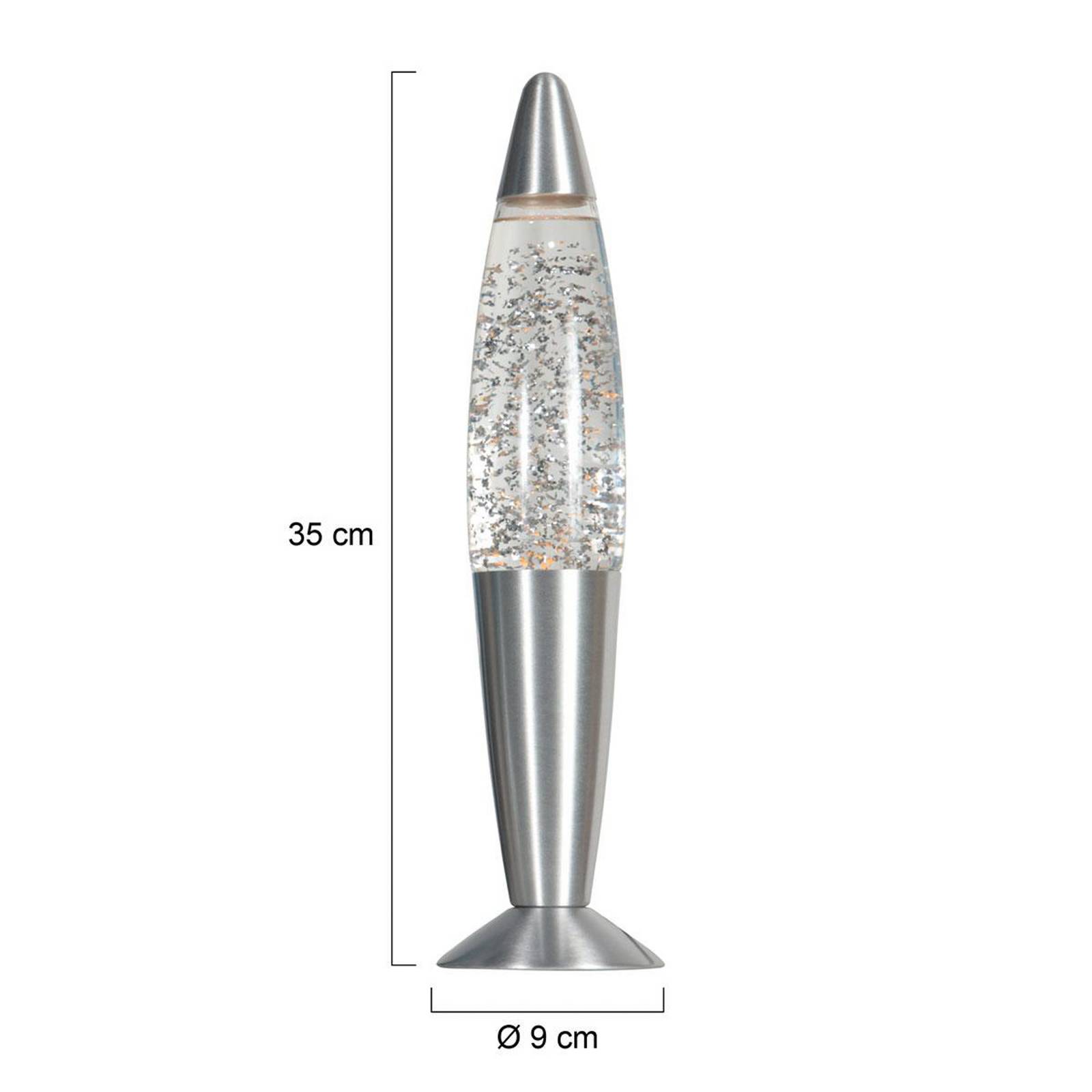 Lampa stołowa Volcan 4187, stal, efekt brokatu, E14