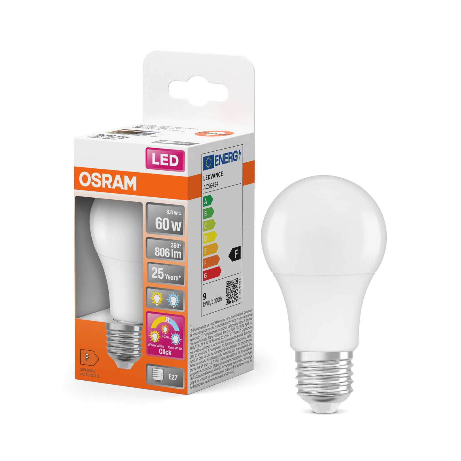 OSRAM LED Relax/Active/Sleep žarulja E27 8.8W mat 827/840