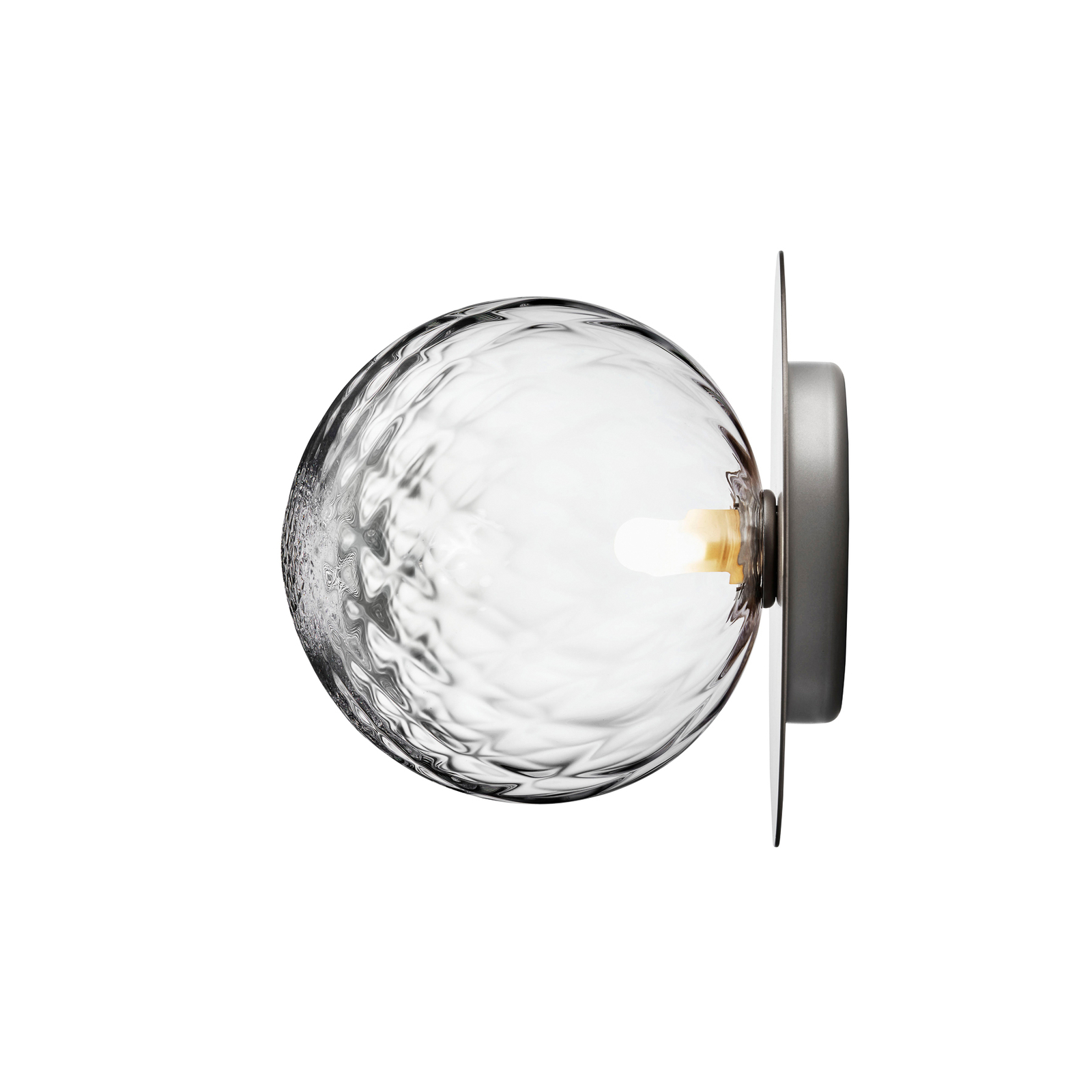 Liila 1 Væg-/Loftlampe IP44 Large Light Silver/Optic Clear - Nuura