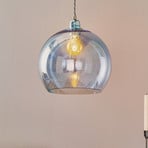 EBB & FLOW Rowan hanging lamp, blue/silver Ø 28 cm