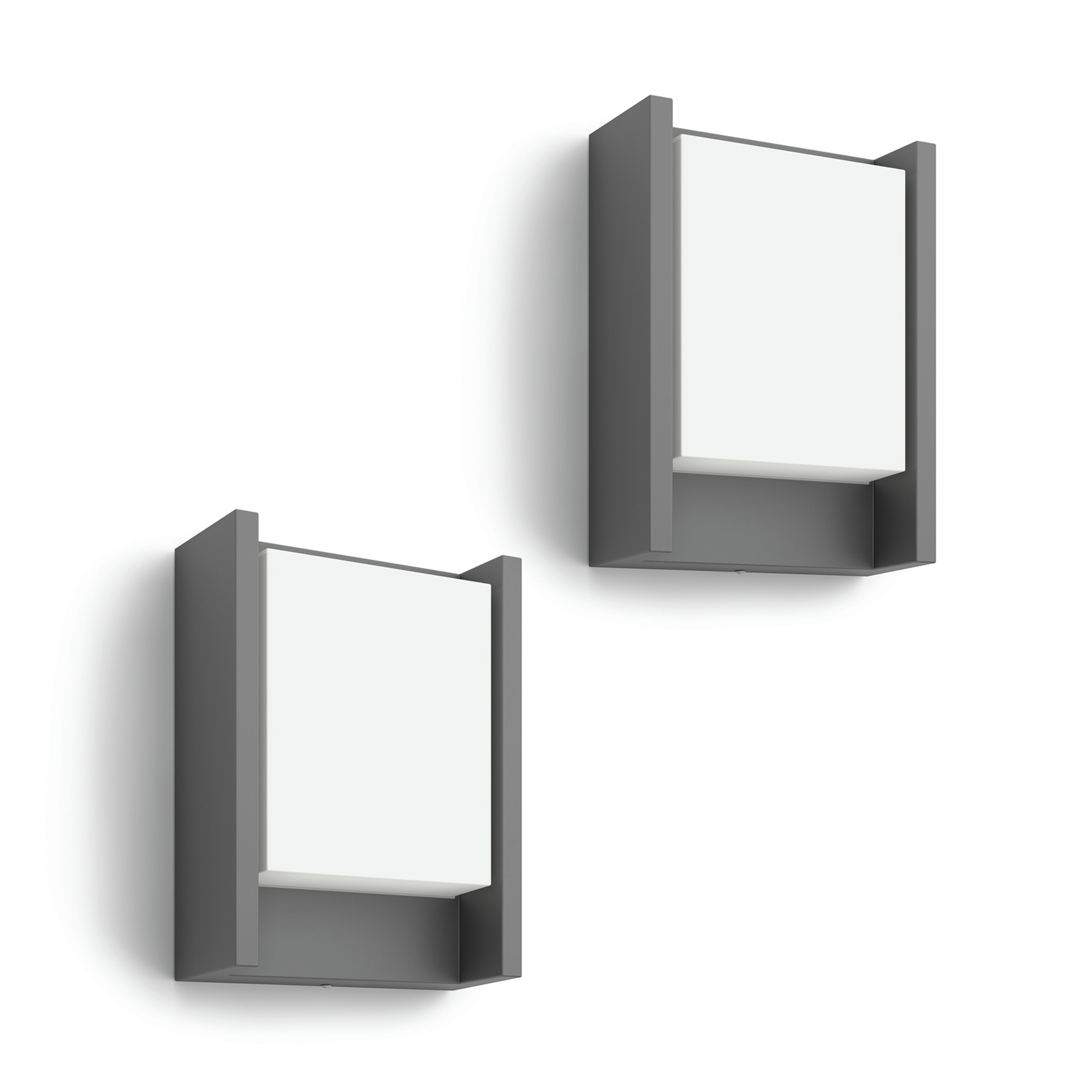 Philips LED-ulkoseinävalaisin Arbour 1-lamppuinen 2 kpl:n pakkaus, 2700 K