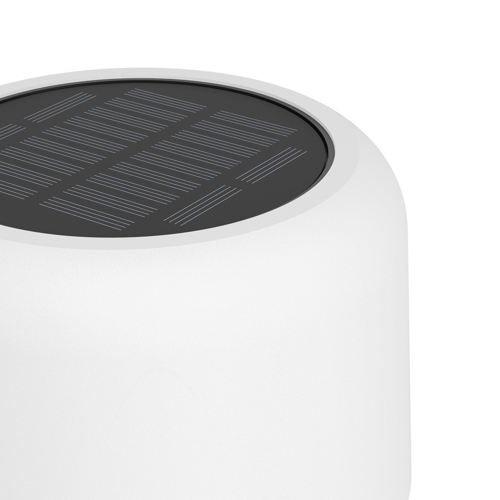 Päikesepaneeliga LED-terrassilamp Roccanova-L, valge, kõrgus 120 cm