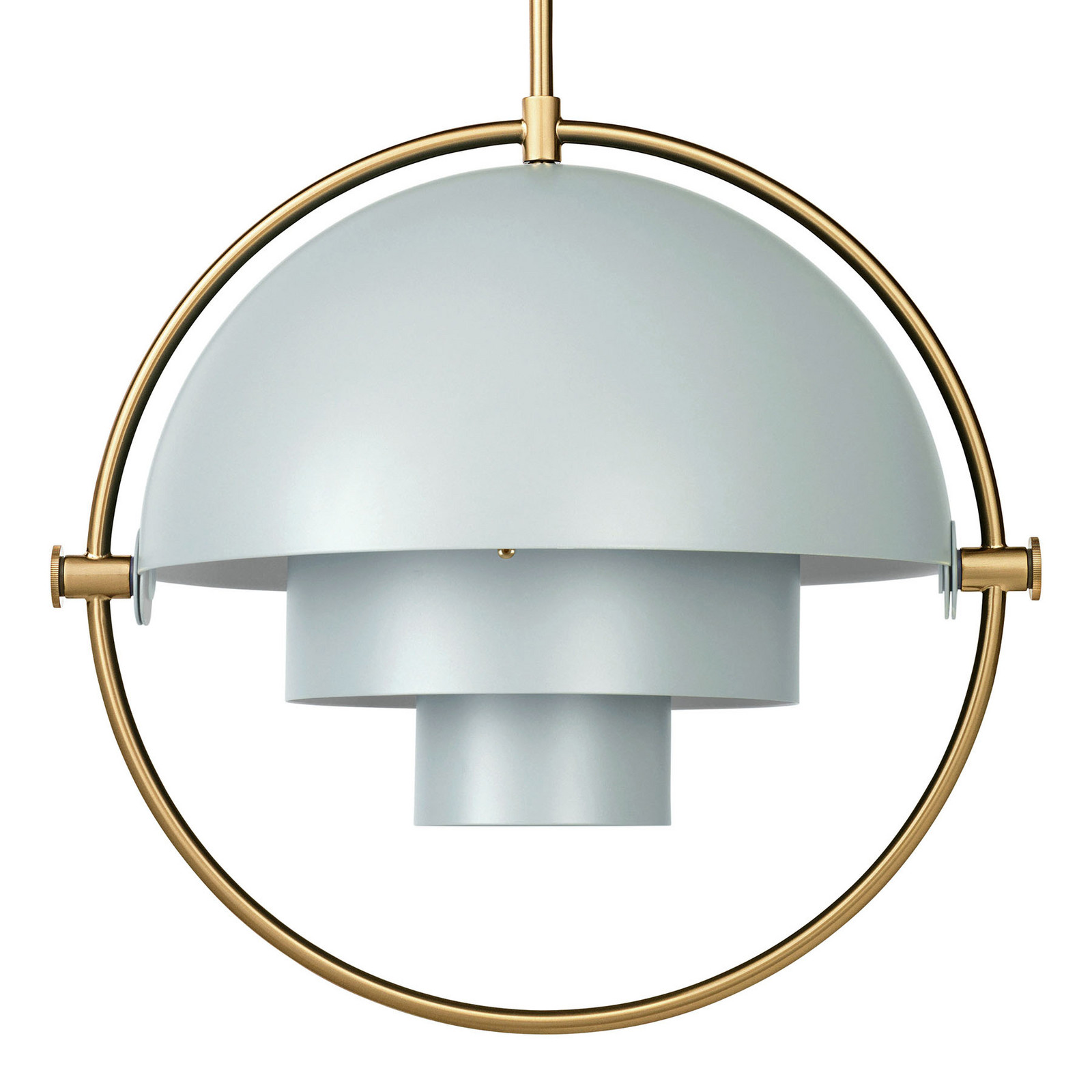 Lampă suspendată GUBI Multi-Lite Ø 36 cm alamă/verde marin - Camera de zi / sufragerie - design - verde mare alamă - Metal