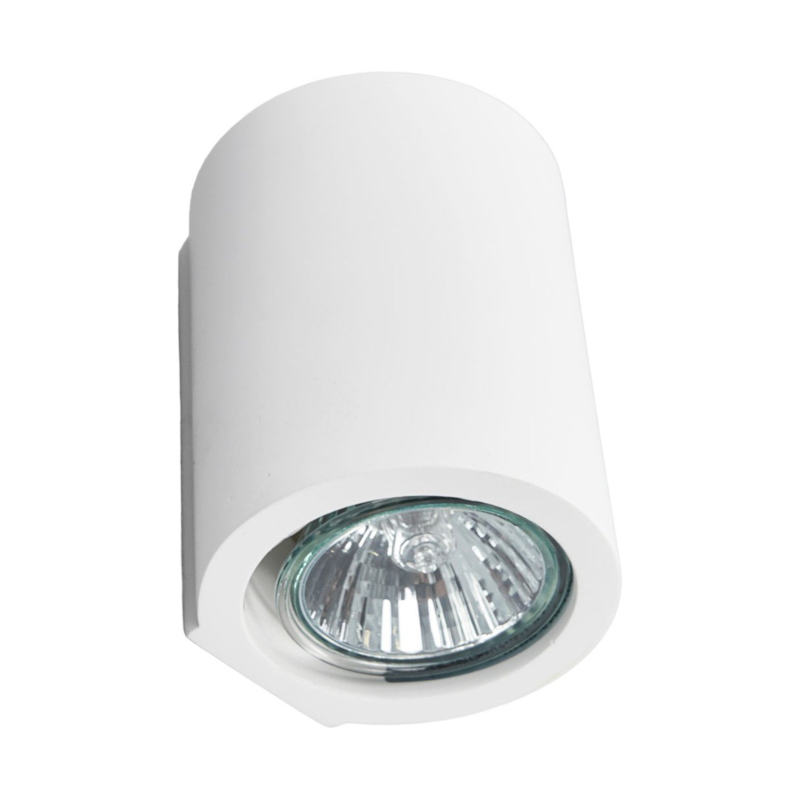 Weiße GU10-Wandlampe Miroslaw aus Gips