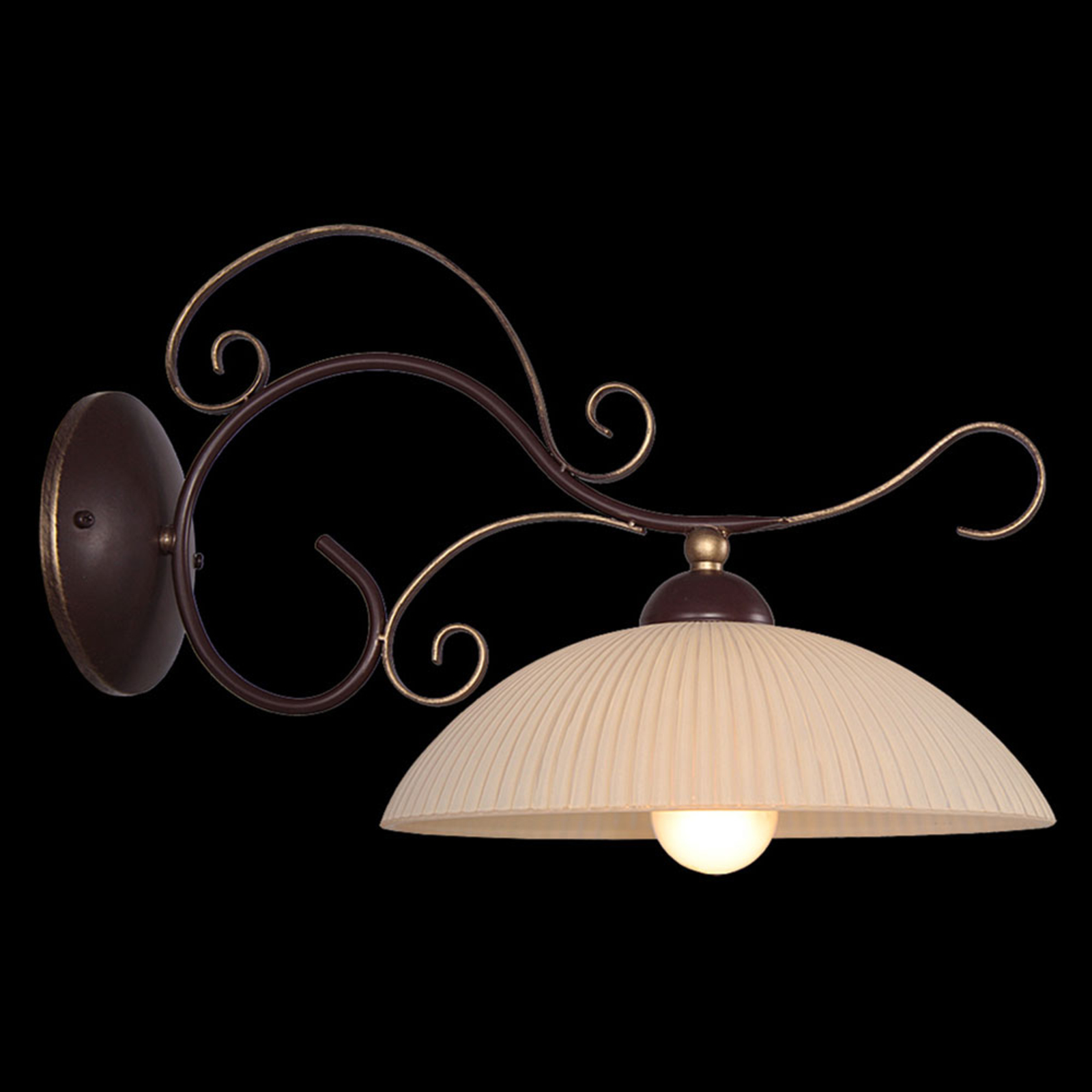 Lis Poland Idella wall light with a decorative mount, for Living / Dining Room, metal, glass, E27, 40 W, energy efficiency: A++, W: 20 cm, H: 29 cm