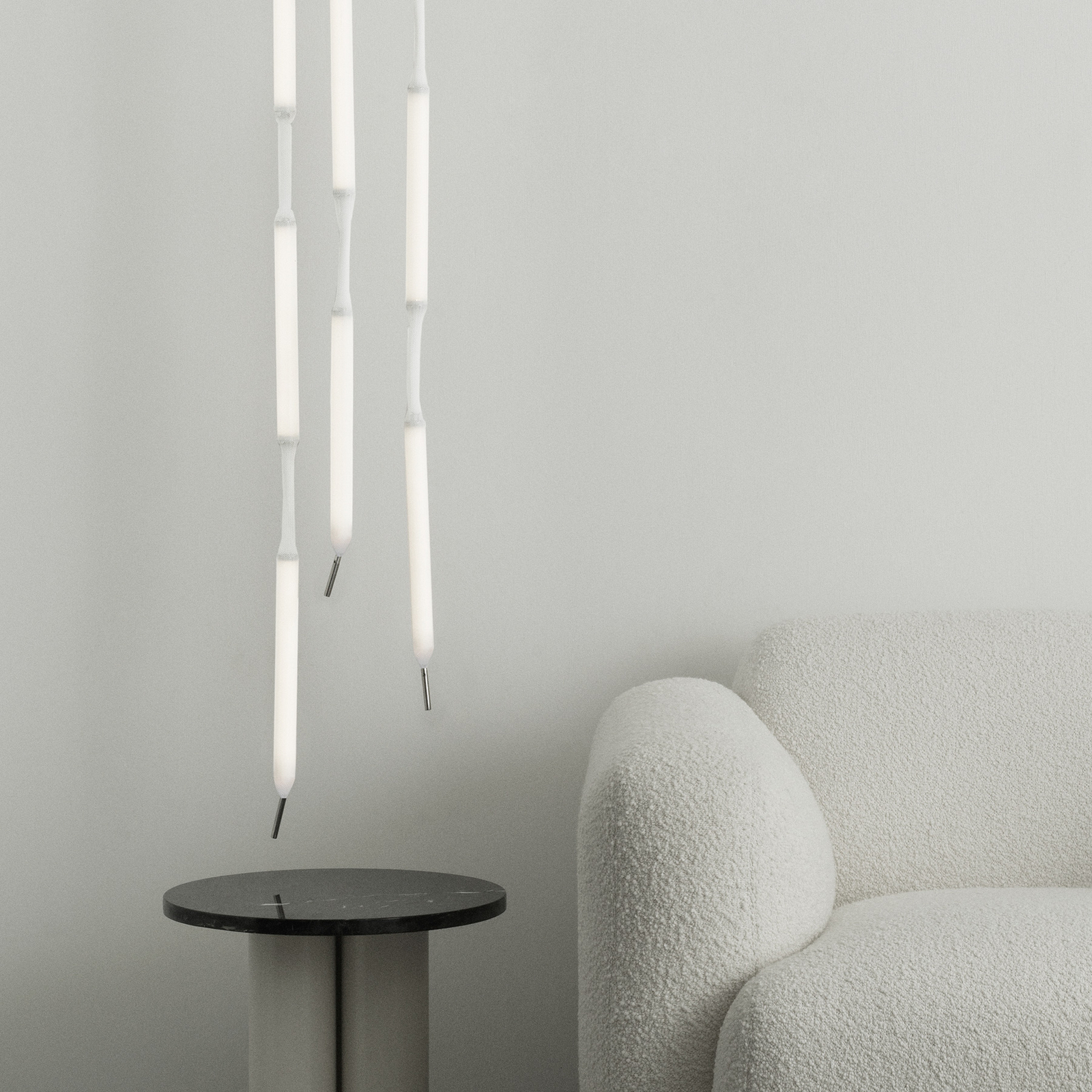 LED-Hängeleuchte Reb, 8-flammig, weiß, Länge 404 cm, EU - Normann Copenhagen