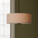 Candeeiro suspenso Globen Lighting Bosco 55, bege, Ø 55 cm, tecido