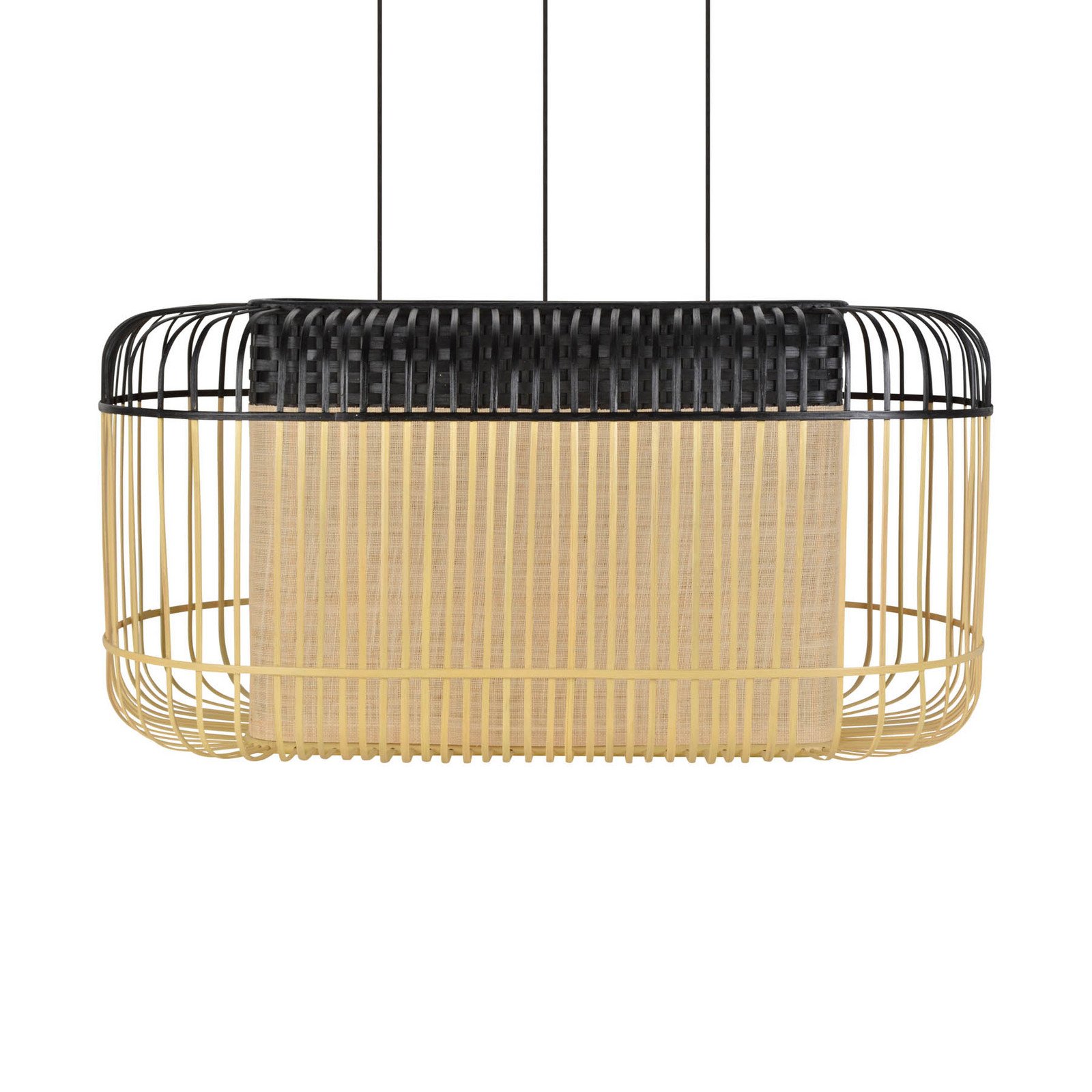 Forestier Bamboo oval XL pendul negru/natural