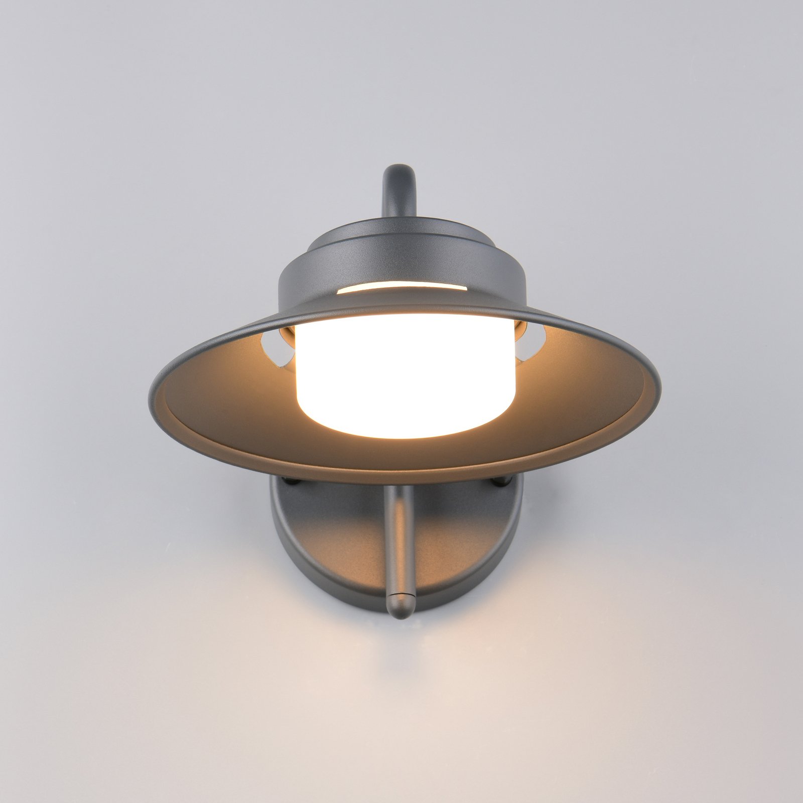 Āra sienas lampa Atrato, antracīta krāsā, Ø 20 cm, metāls