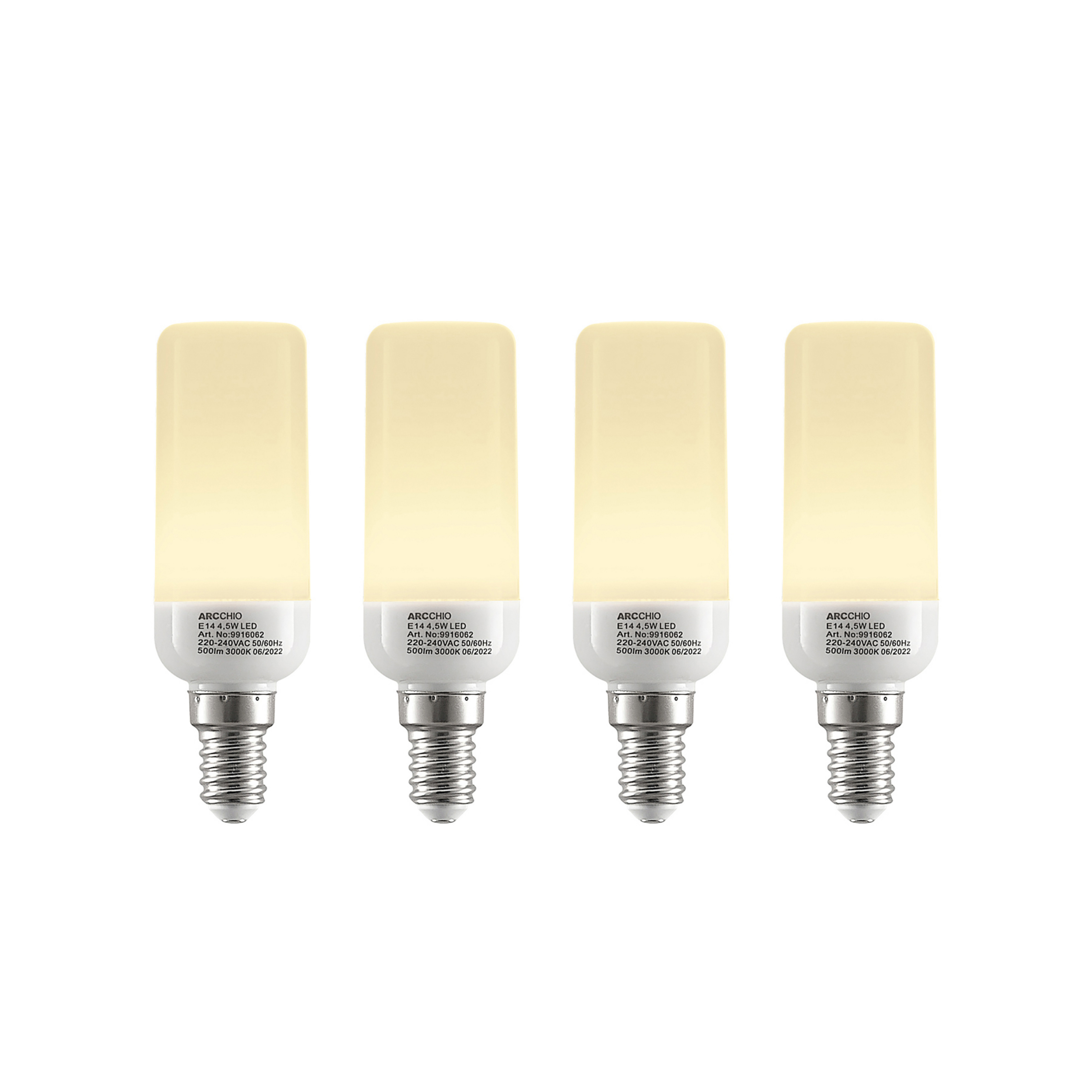 Arcchio LED trubicová žiarovka E14 4,5W 3000K sada 4 ks