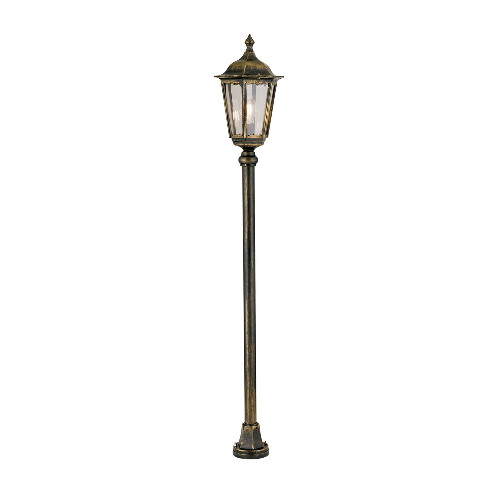 Lampă de trotuar Puchberg 140 cm, negru auriu