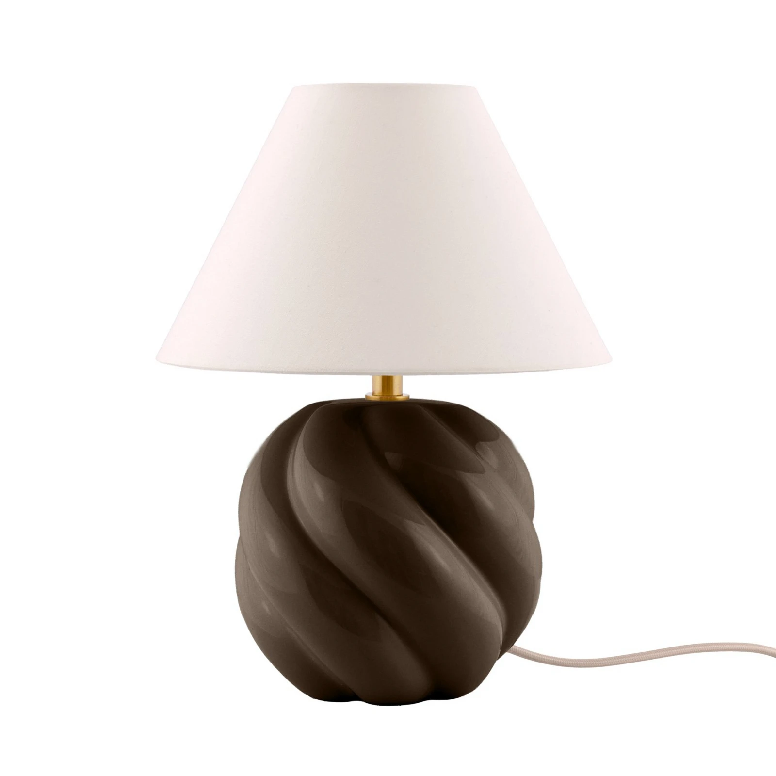 Globen Lighting stolová lampa DAHLIA, béžová/hnedá, výška 31 cm