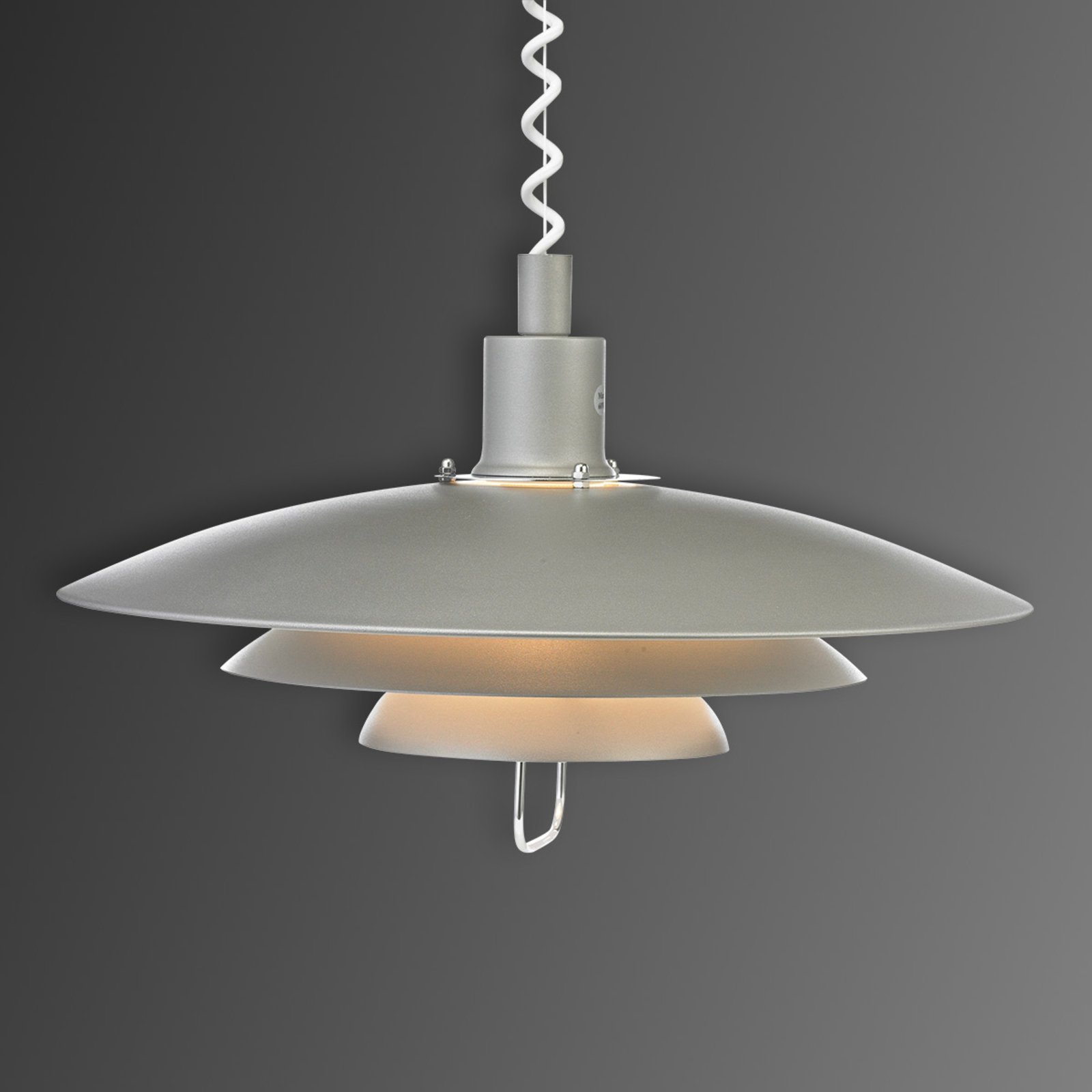 Grey Kirkenes hanging light with r&s mechanism