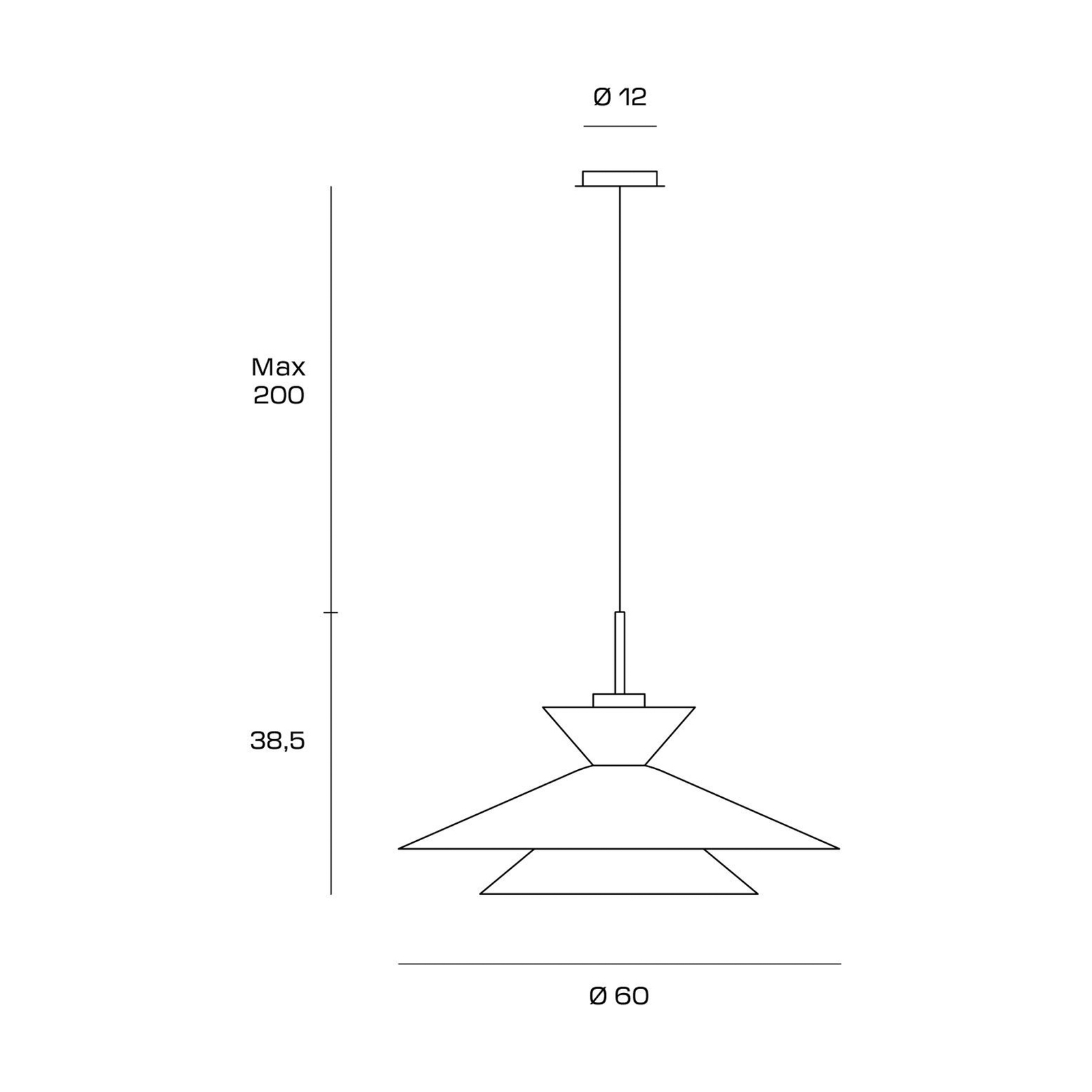 Kim-riippuvalaisin, taivaansininen, Ø 60 cm, metallia