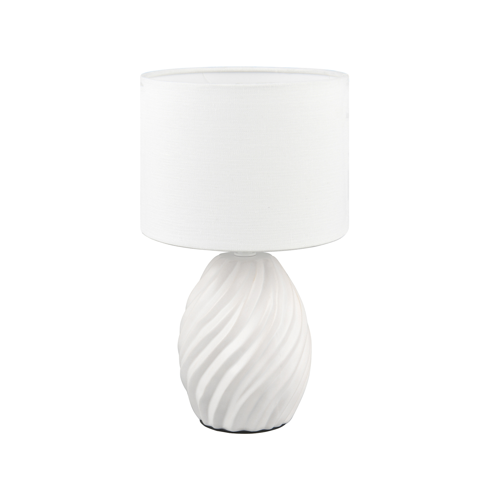 Lampe à poser Melva, blanc mat, Ø 18 cm, céramique, E14