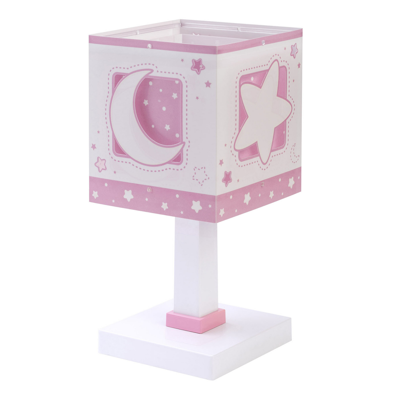 Dalber Lampa de masă pentru copii Moonlight Pink G4 lățime 14 cm - Camera copiilor - alb roz - Plastic