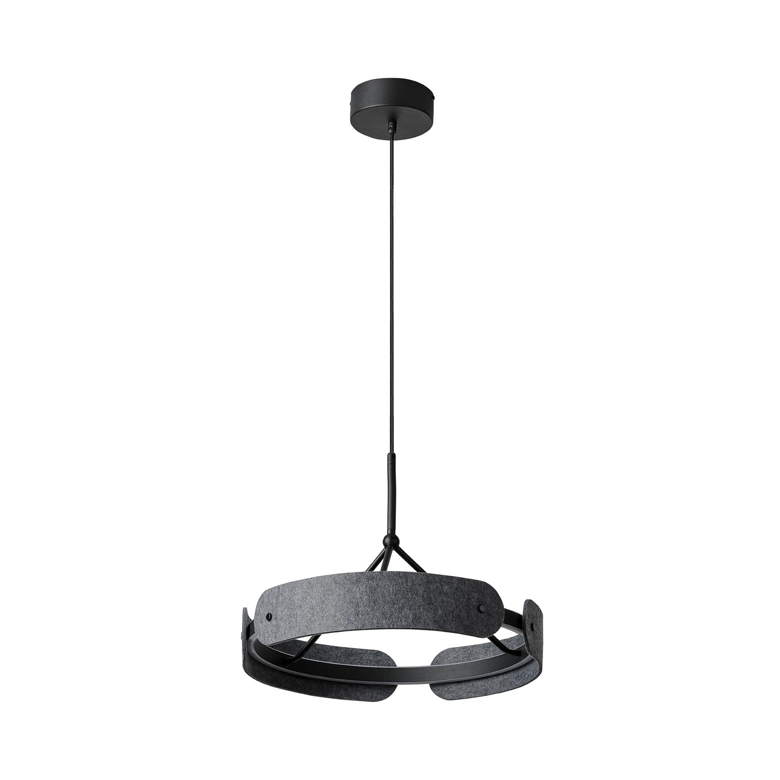 OSRAM LED висяща лампа Decor Curve Felt, сива, филц, 3000 K
