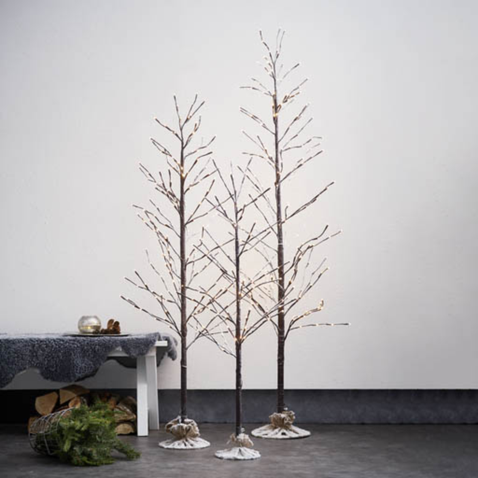 LED dekoratív fa Tobby Tree IP44 barna magasság 120cm