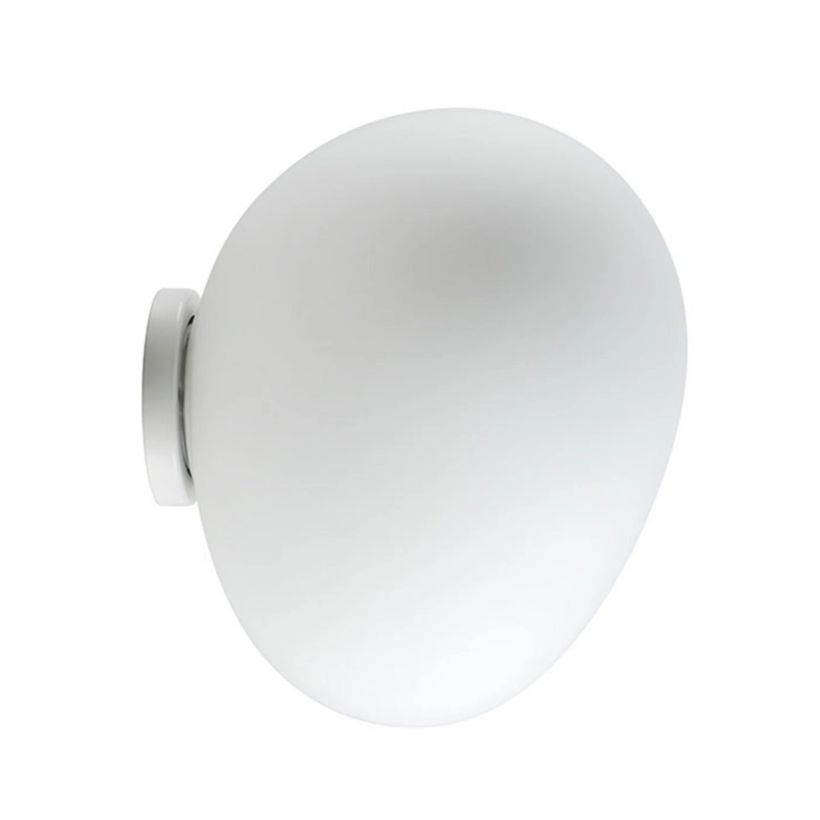 Aplique de pared Gregg MIDI de Foscarini, de cristal, blanco
