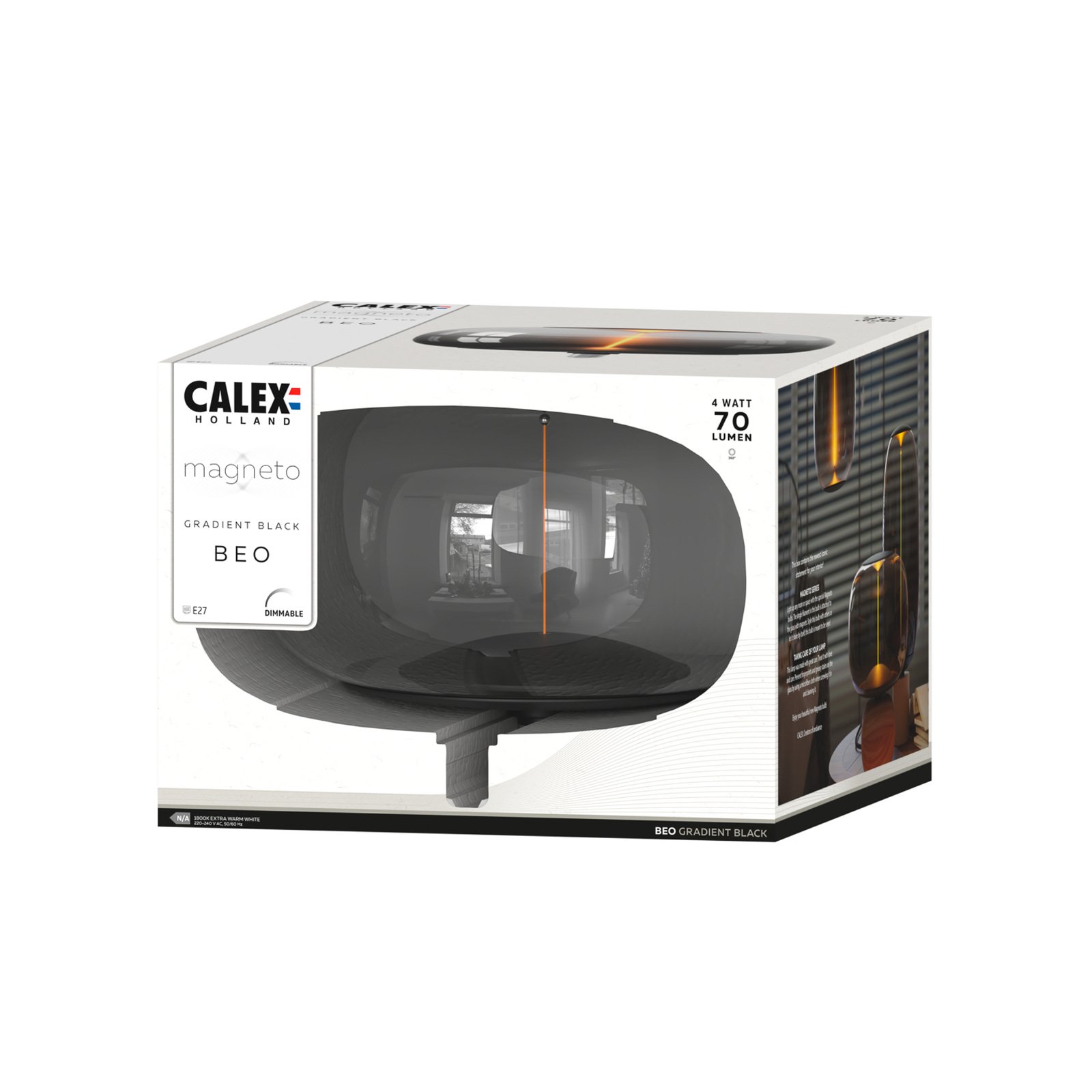 "Calex Magneto Beo" LED lempa E27 4W 1 800K, reguliuojamo ryškumo