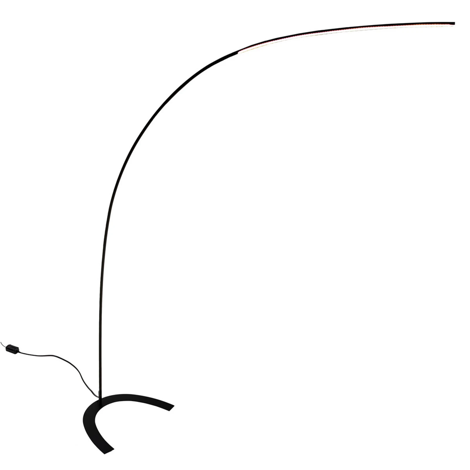 Lindby LED-lattiavalaisin Danua, musta, metallia, korkeus 200 cm