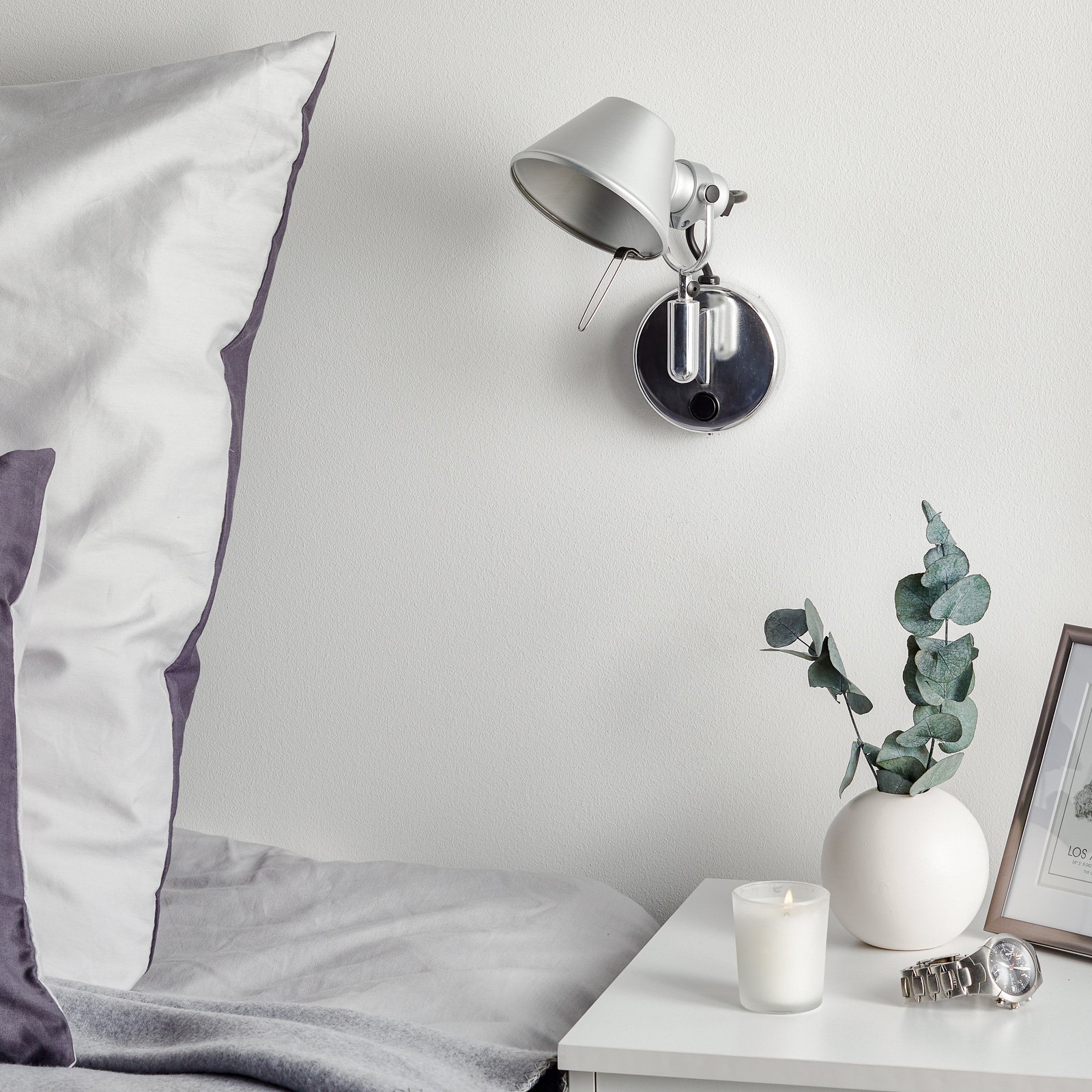 Tolomeo Micro Faretto LED-vegglampe, 3000 K, grå – Artemide