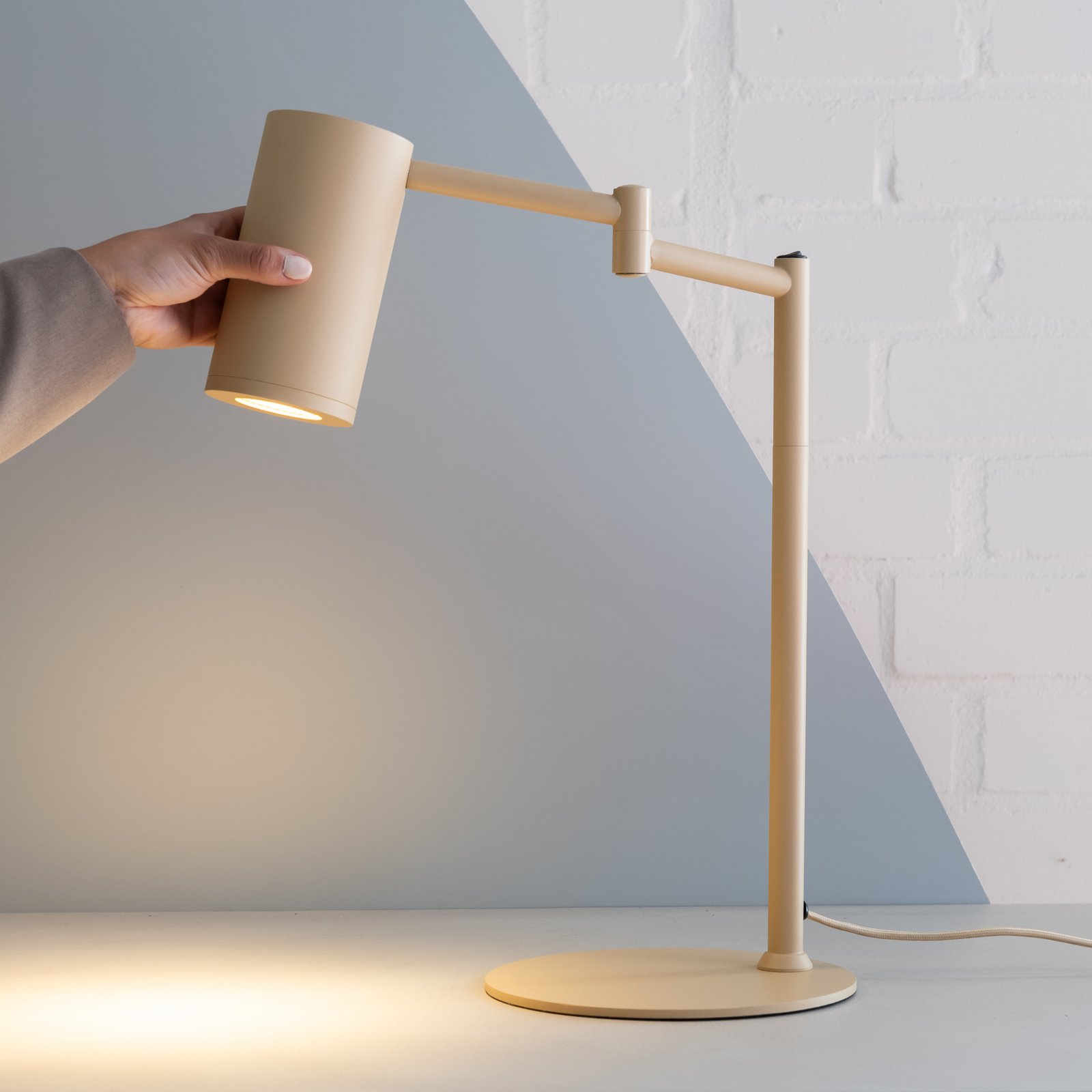 IT'S ABOUT ROMI Tischlampe Bilbao, beige, Höhe 48 cm