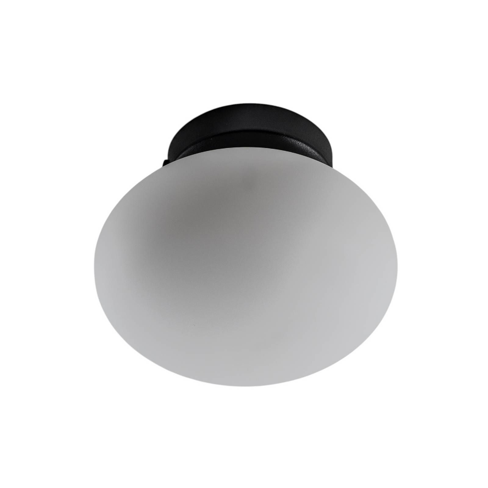 Deckenlampe Ufo, schwarz/weiß, Ø 18 cm, Glas, G9 günstig online kaufen