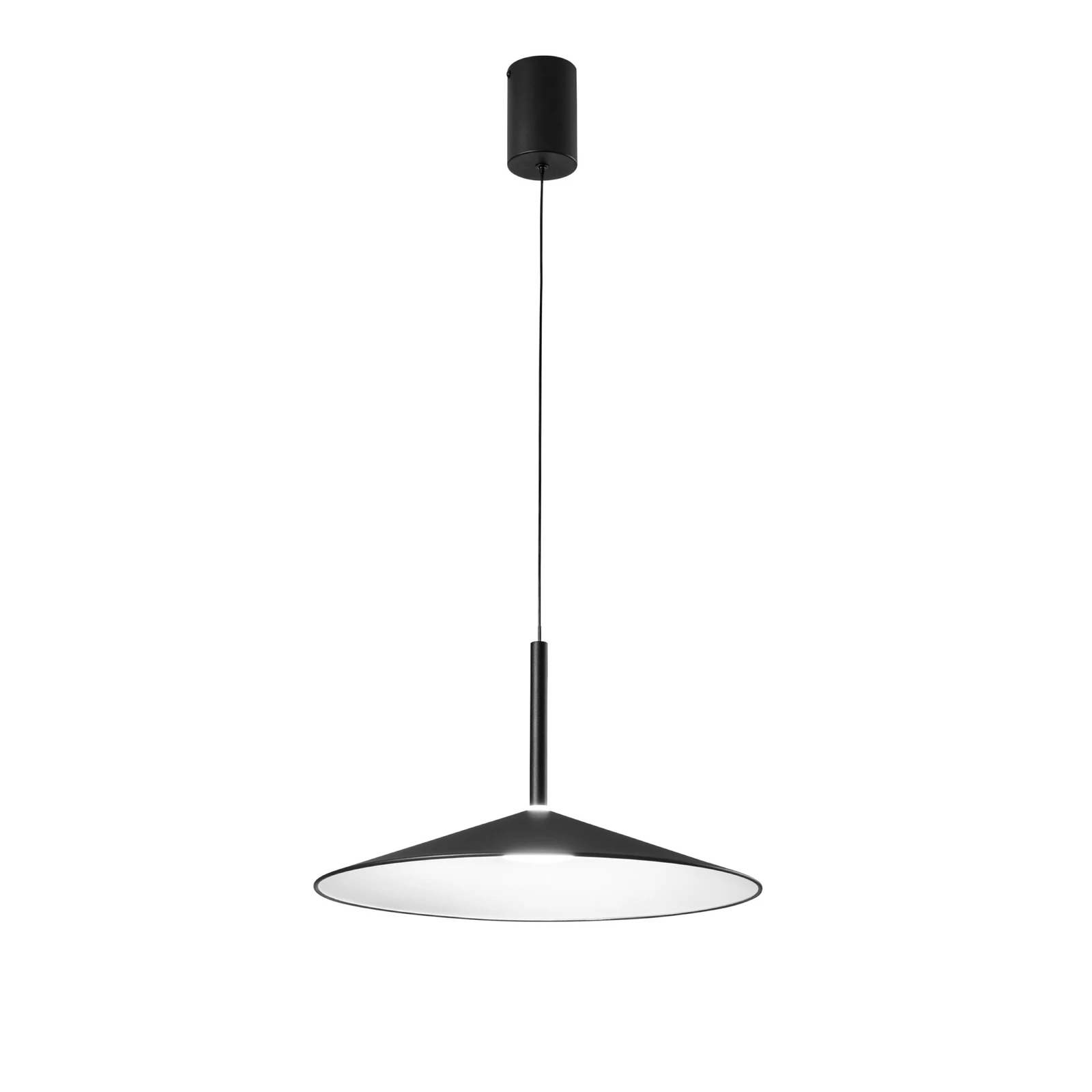 Κρεμαστό φωτιστικό LED Khan, μαύρο, Ø 48 cm, μέταλλο, CCT