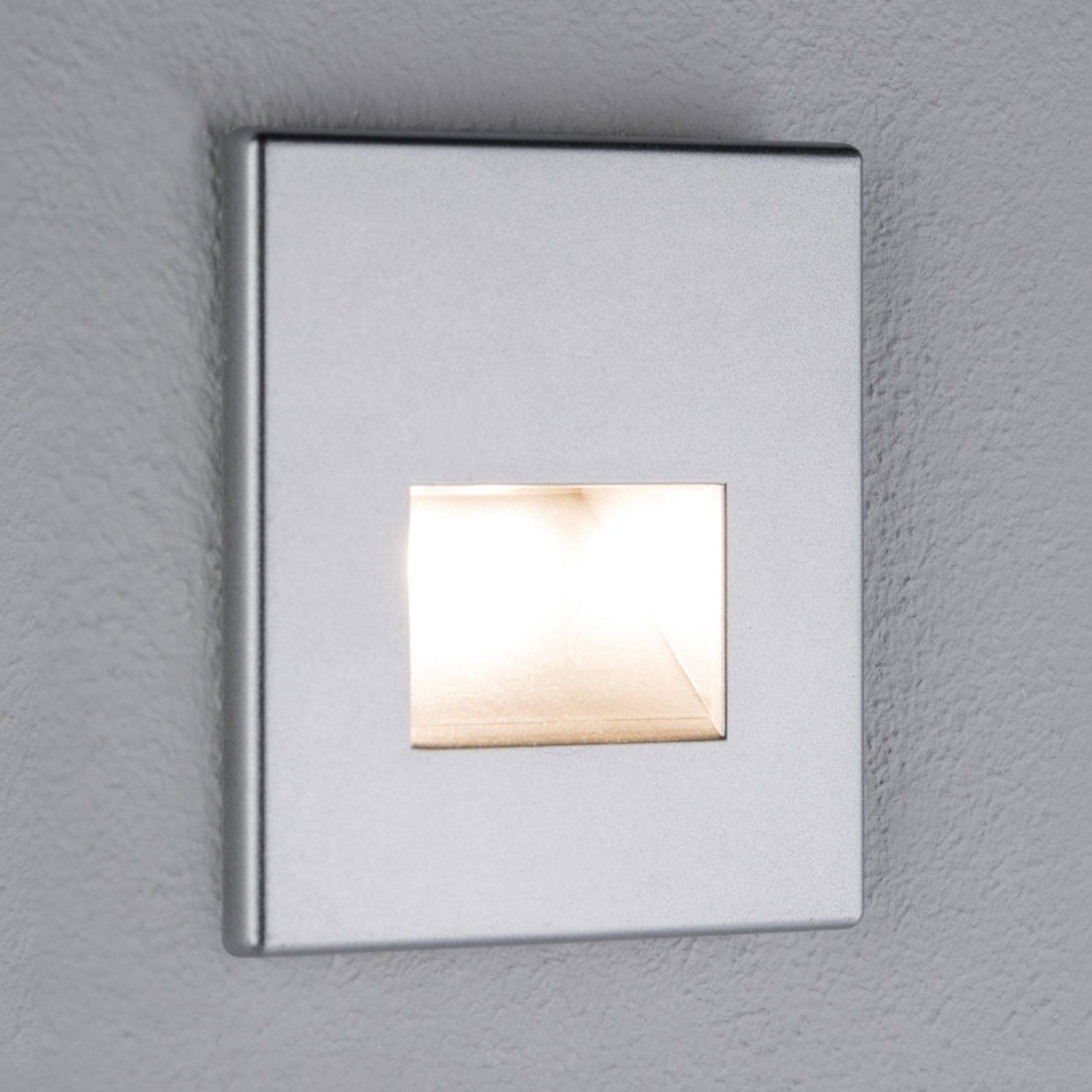 Paulmann LED-wandinbouwlamp Edge, chroom mat