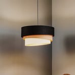 Lampada a sospens Devon, nero/beige/ecru/oro Ø45cm