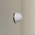 Domu wall light, Ø 15 cm, bronze/white, glass, GX53