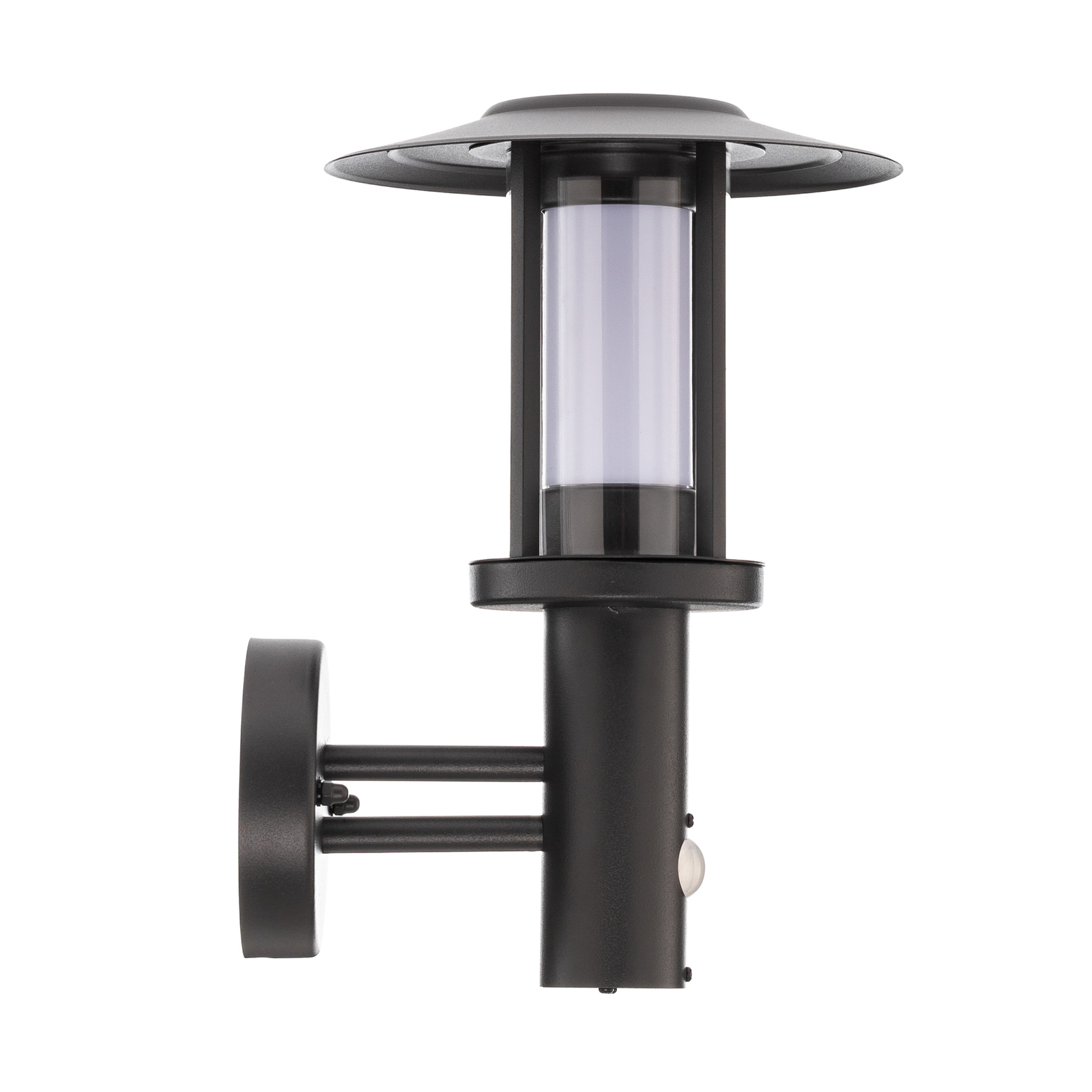 LED-Außenwandlampe Gregory, dunkelgrau, mit Sensor