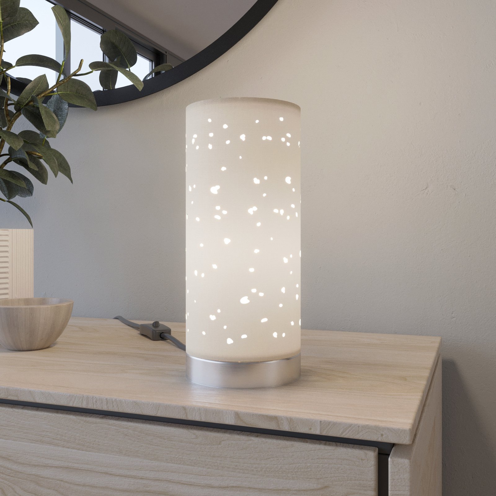 Lindby Smart stolna lampa Alwine u obliku cilindra