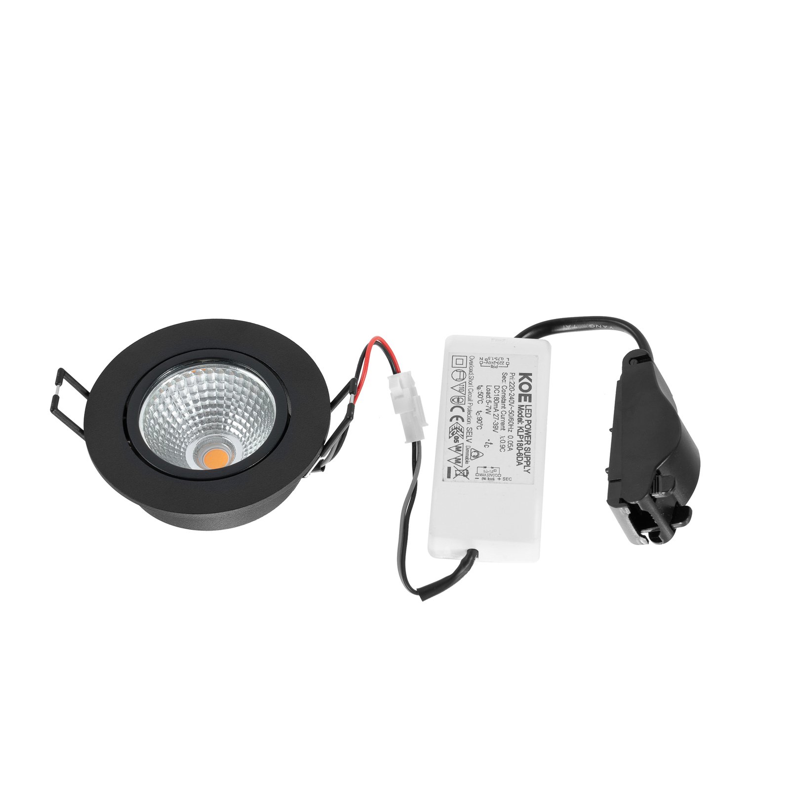 Zarik LED Einbauspots 2700K Schwarz - Arcchio