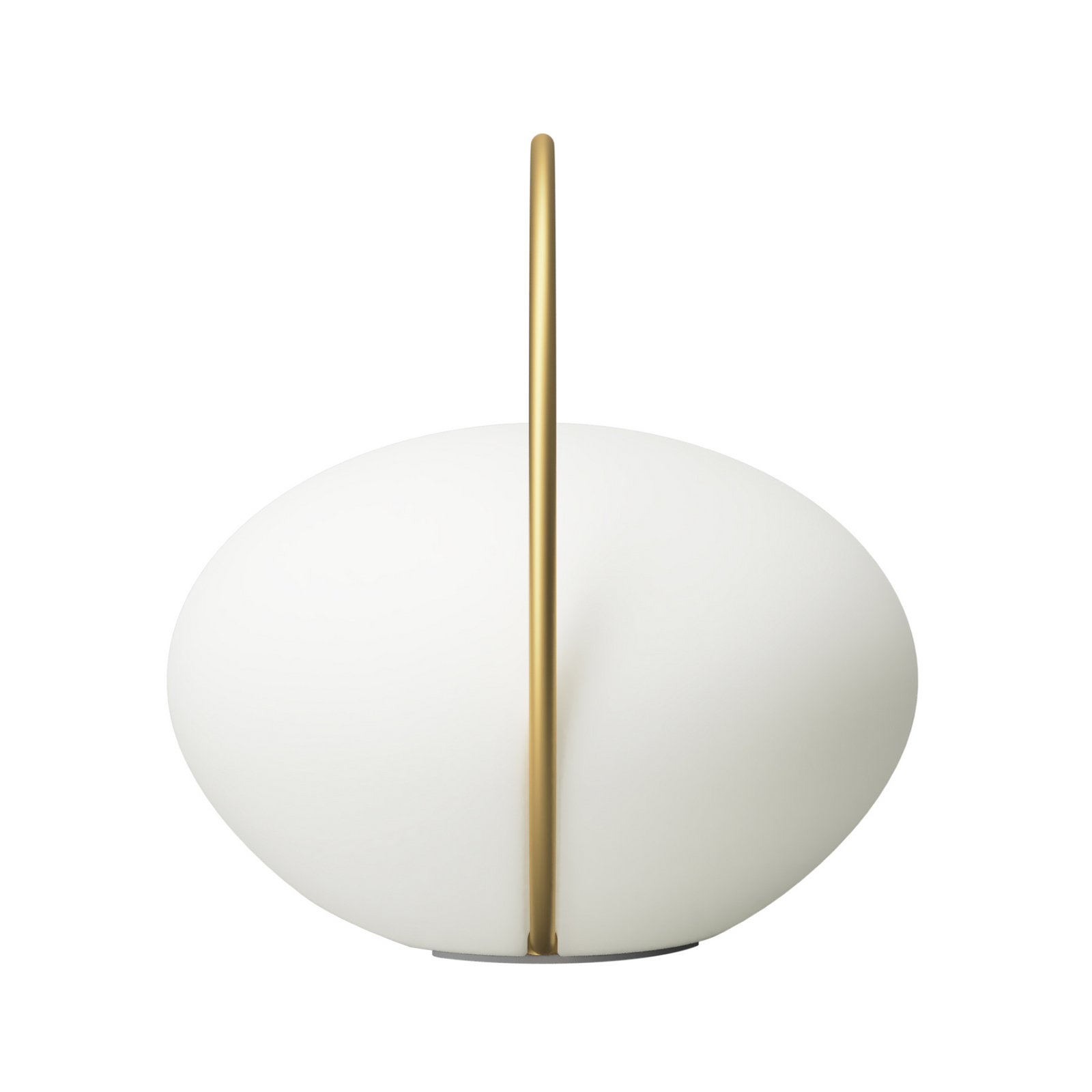 Orbit LED rechargeable table lamp, white/brass, IP44 CCT - UMAGE