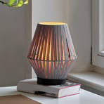 OSRAM bordlampe Decor Stripes, grå, tekstil, E14