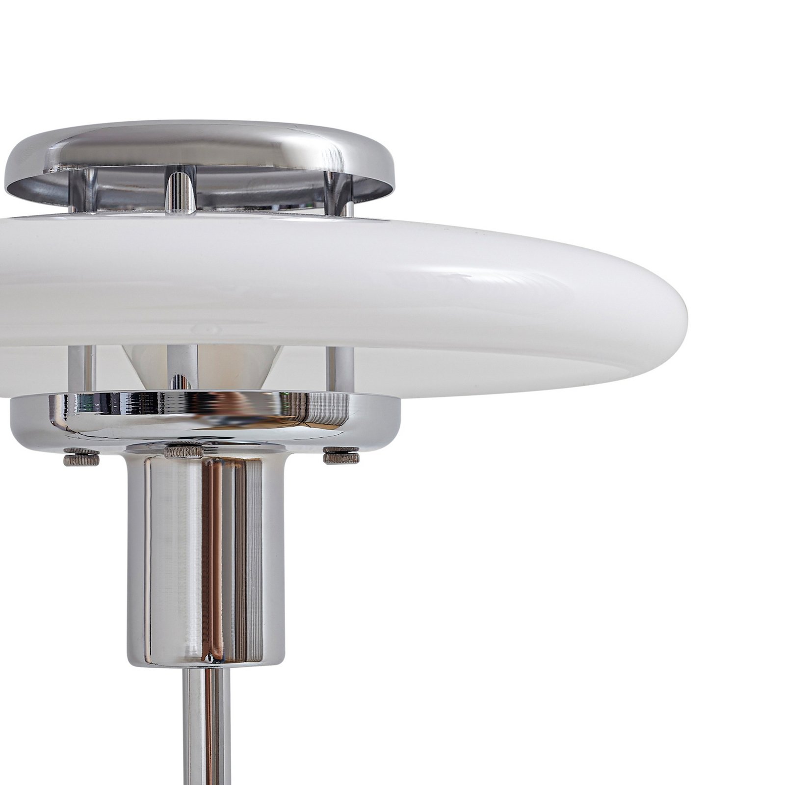 Lindby Lampada da tavolo Branford, 46 cm, bianco/verde, vetro/marmo