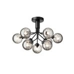 Apiales 9 Deckenleuchte, schwarz/rauchgrau, Ø 60cm - Nuura