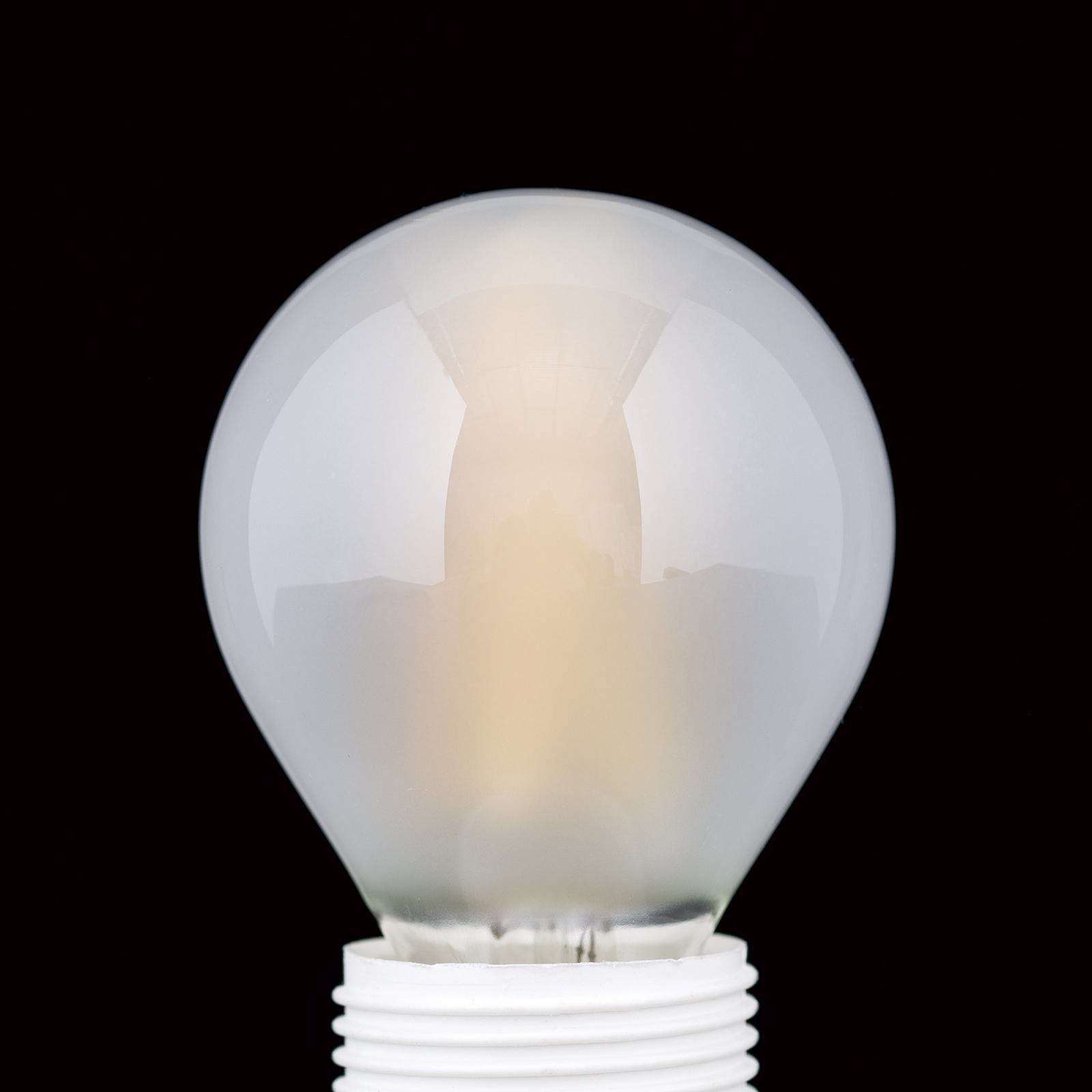 Ampoule LED E14 G45, mate, 6W, 2.700 K, 720 lm, intensité variable