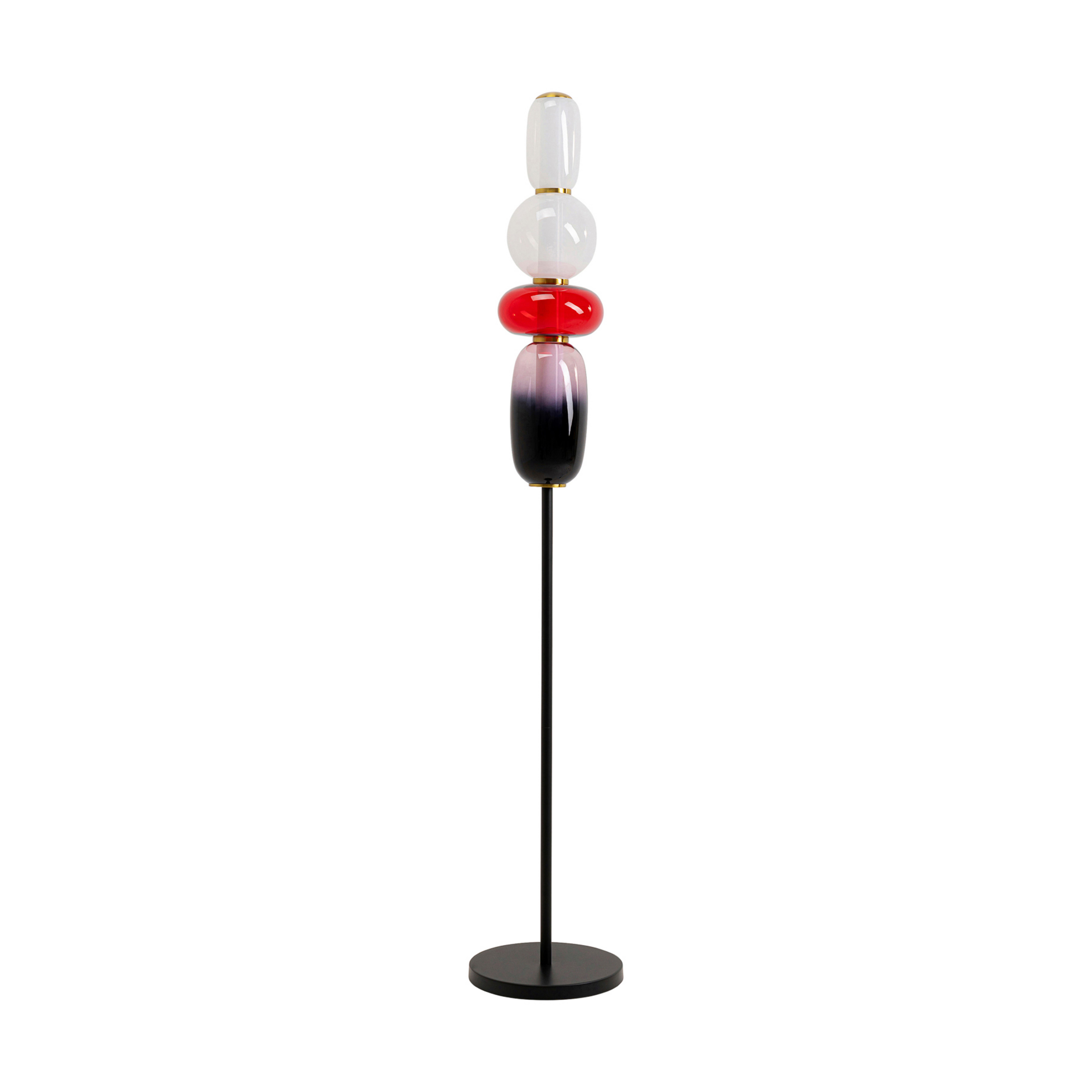 lampe sur pied KARE Sugar, multicolore, verre, 150 cm, G9